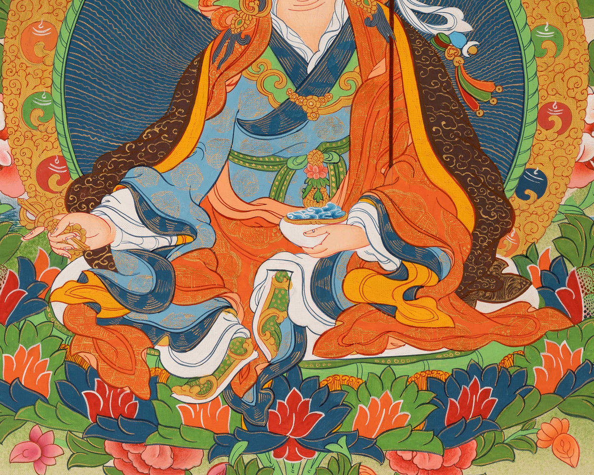 Guru Padmasambhava Thangka | Religious Painting | Wall Decors