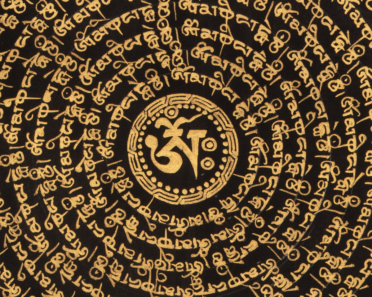 Sacred Tibetan Mantra Mandala | Traditional Spiritual Art | Meditation Altar