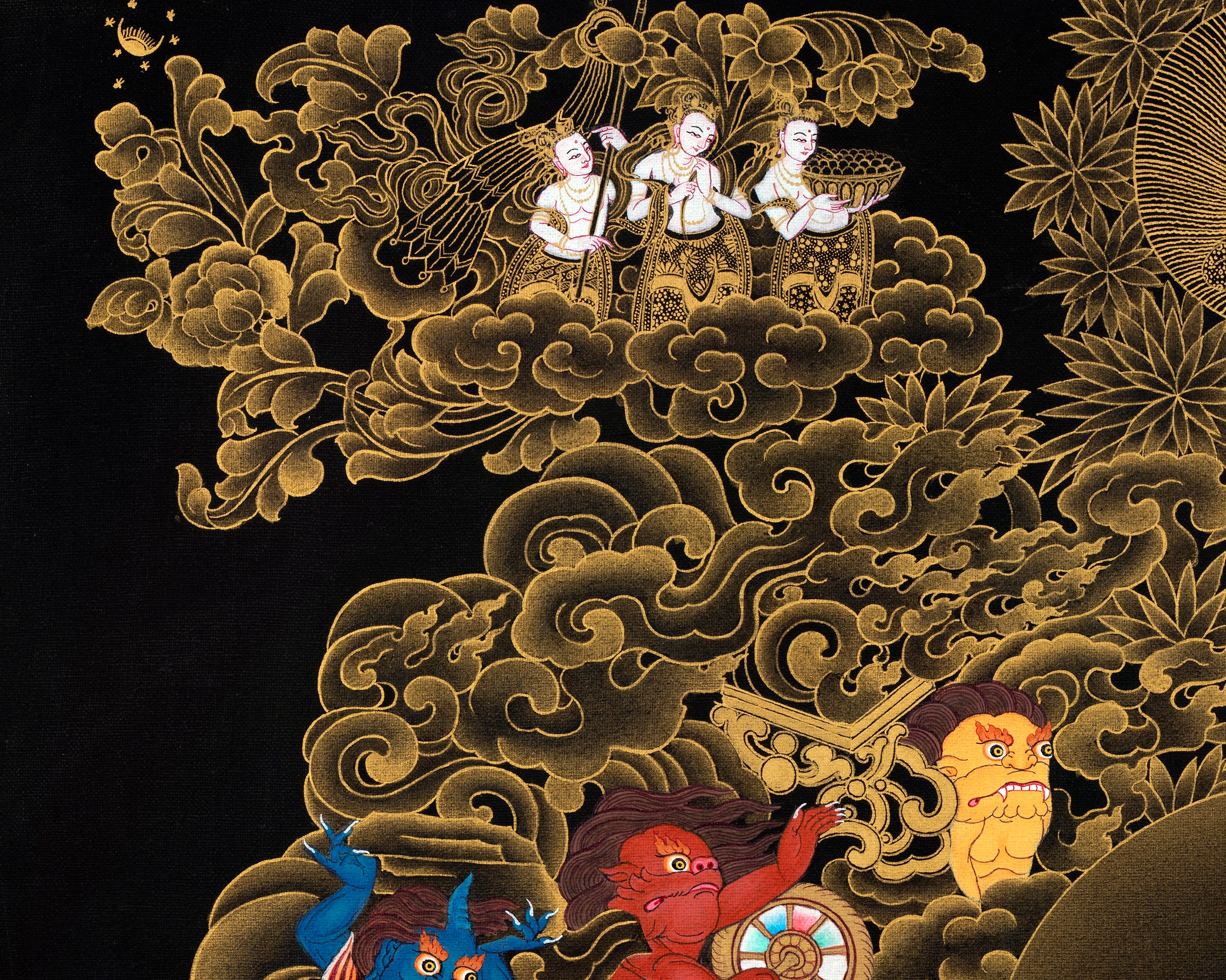 Thangka Of Buddha Shakyamuni And Mara Downloadable File