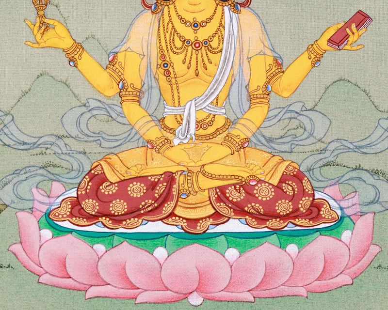 Prajana Paramita Thangka, Handpainted Art