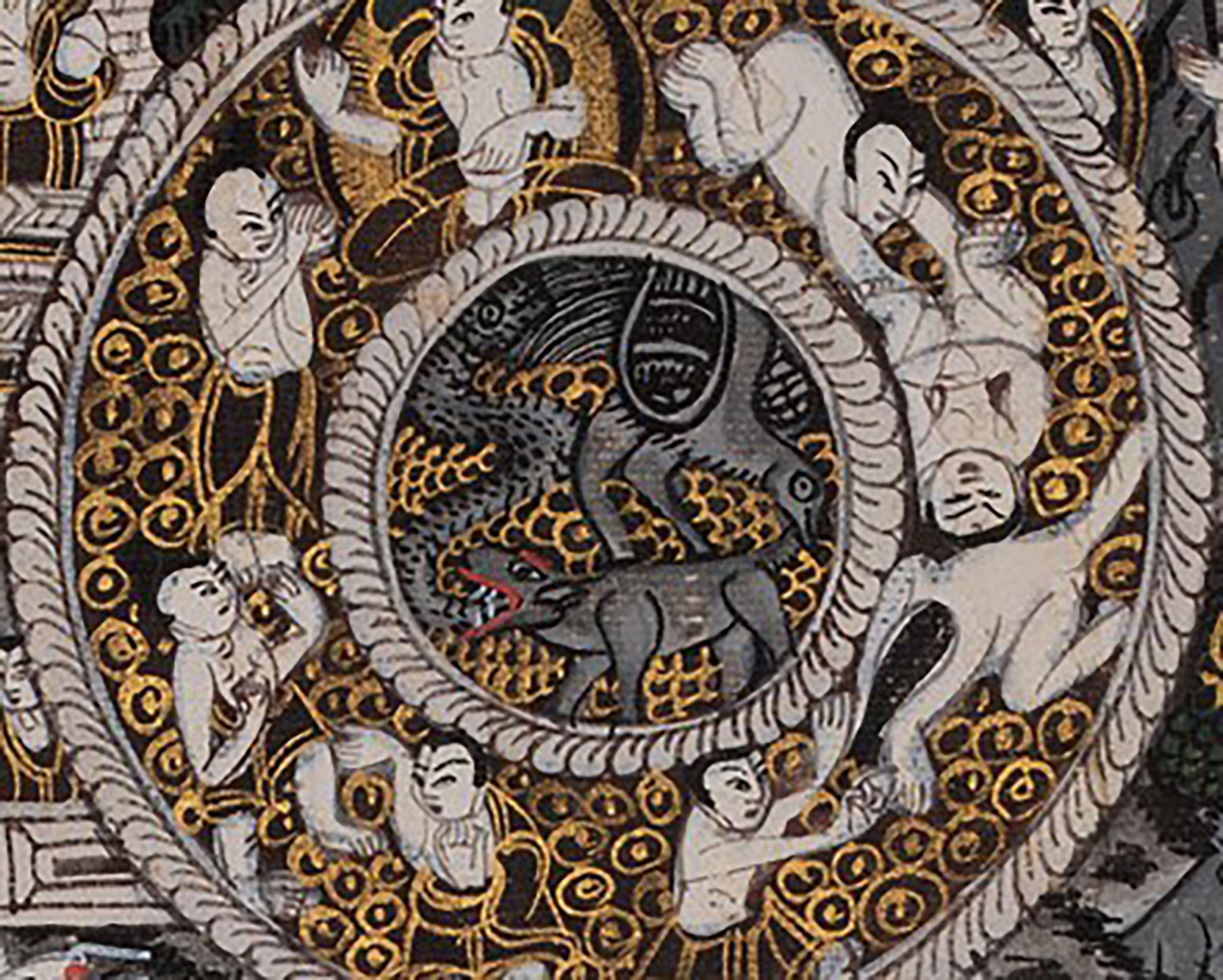 Tibetan Wheel Of Life Thangka | Yoga Meditation Canvas Art