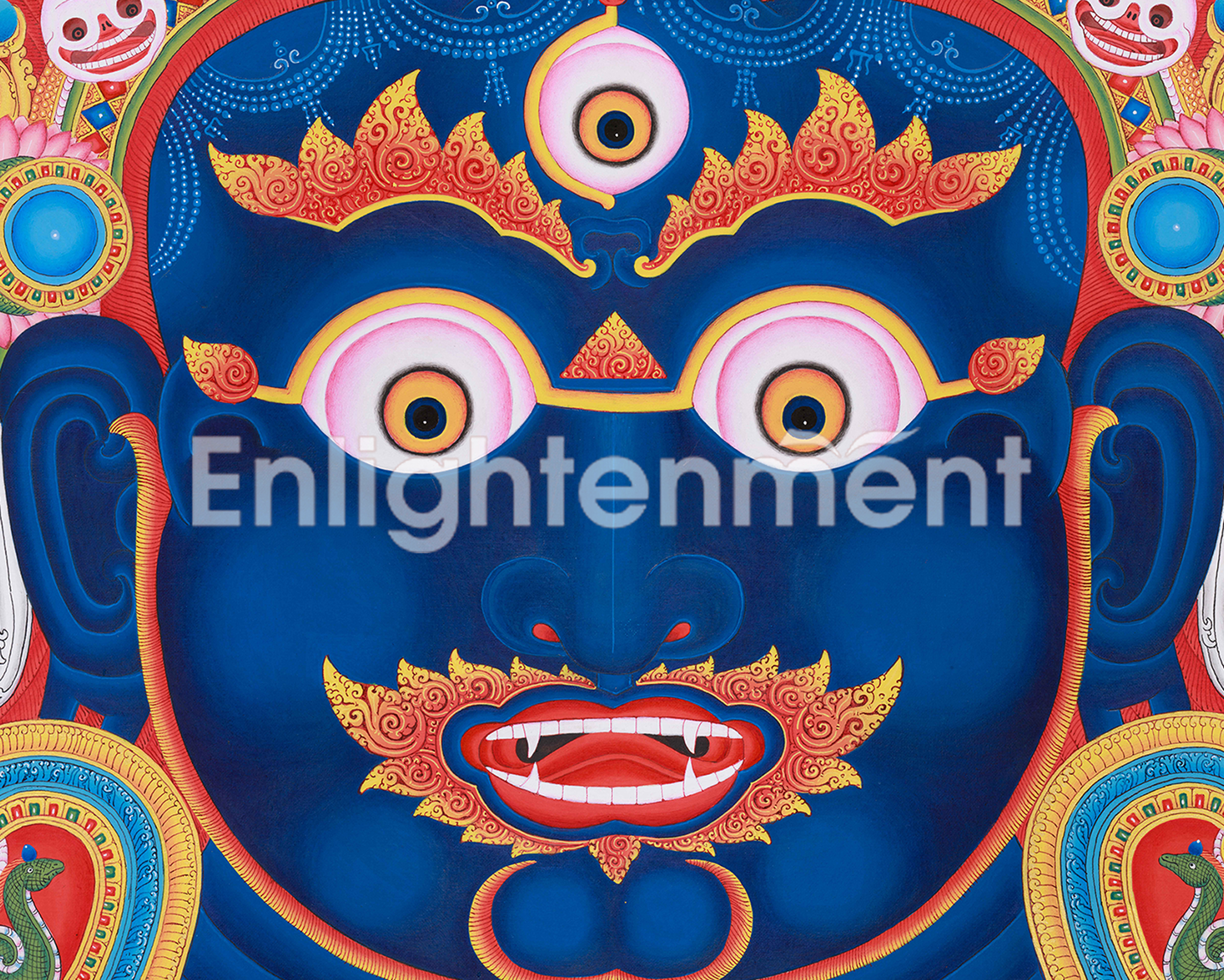 Lord Bhairav Thangka | Wrathful Essence of Bhairava | Traditional Hand Painted Art