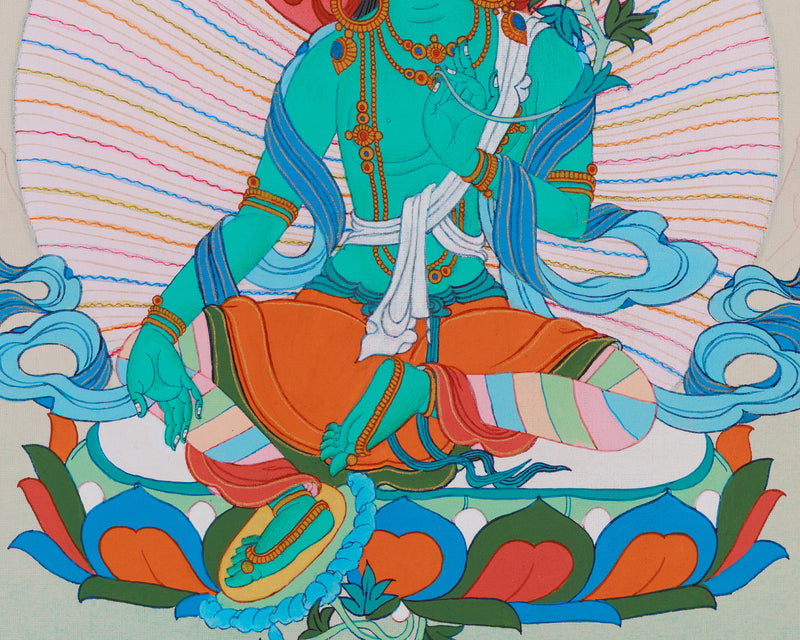 Perfect Green Tara Meditation Thangka