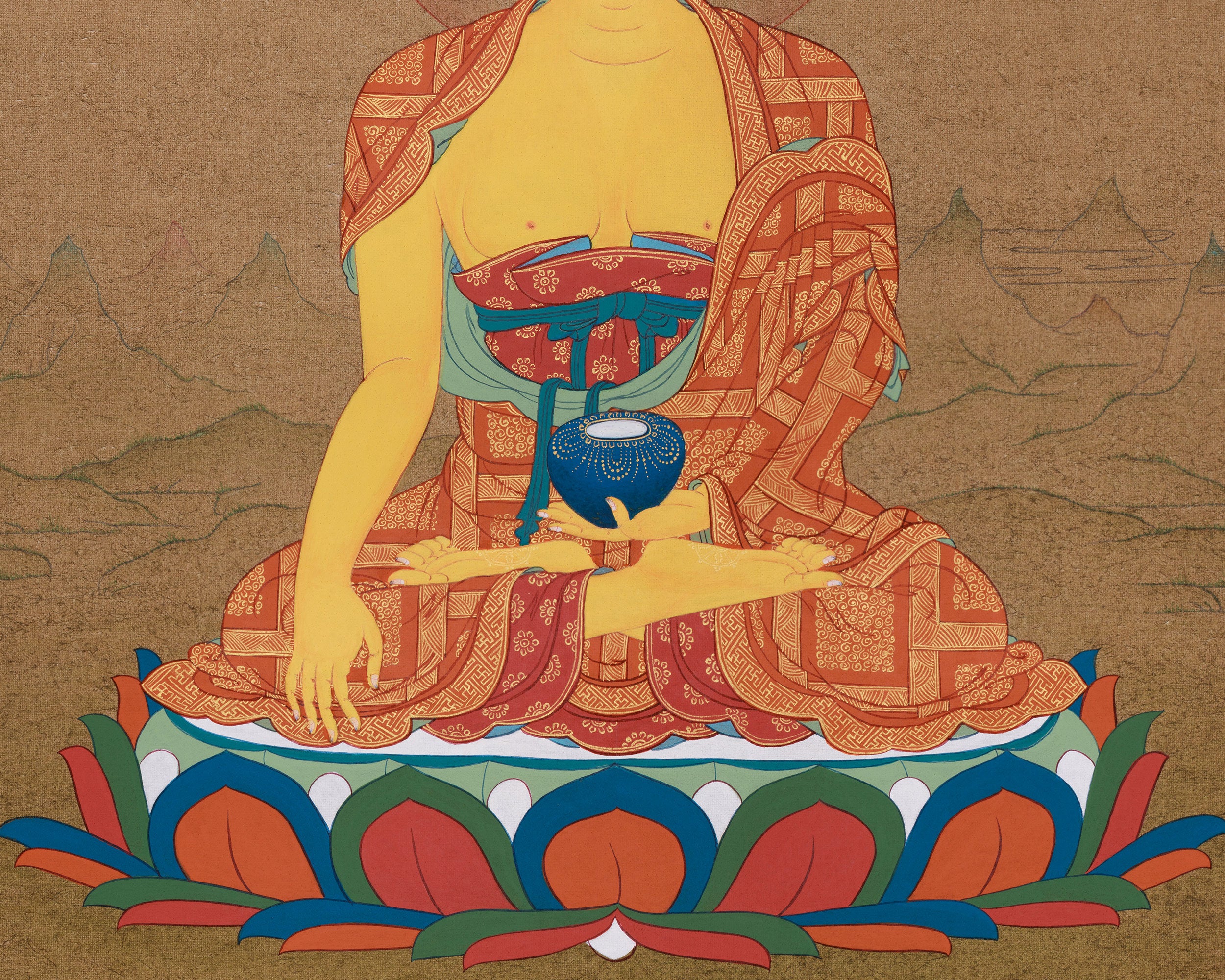 Buddhist Thangka of Shakyamuni Buddha