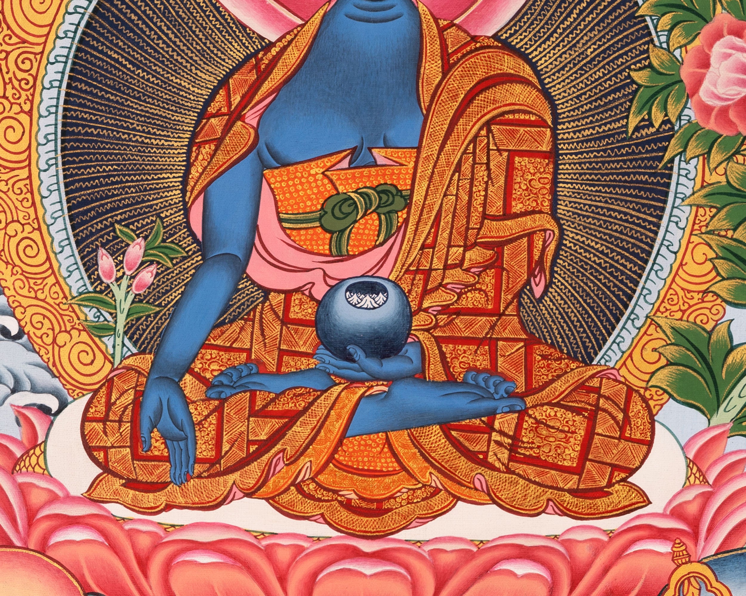 Bhaisajyaguru Thangka | Original Hand-Painted Tibetan Art
