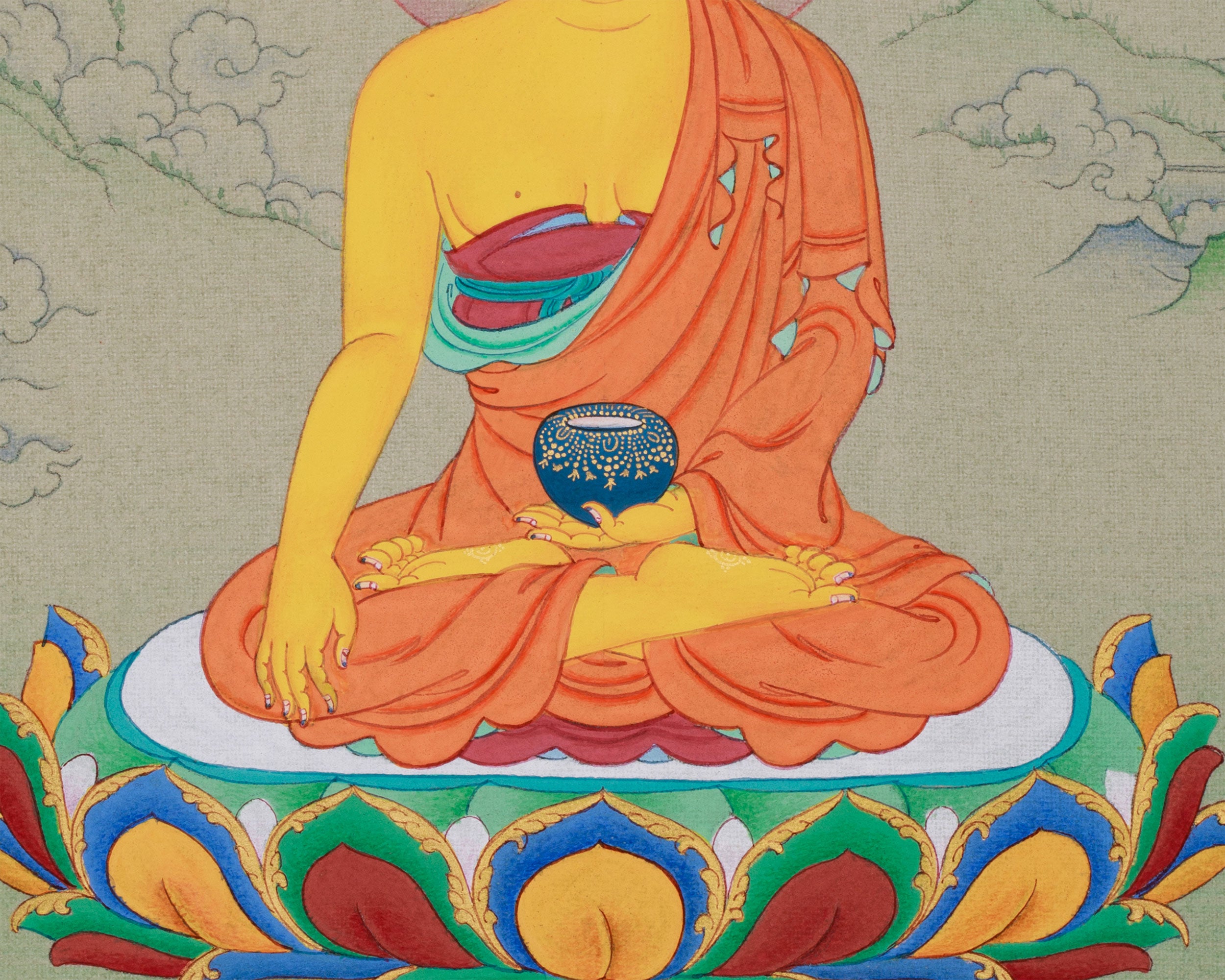 Thangka Painting of Buddha Shakyamuni