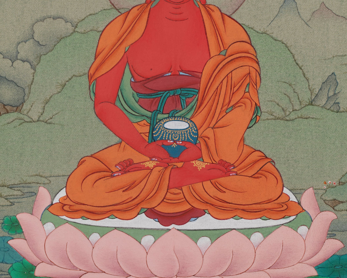 Pure Land Amitabha Buddha Thangka | Represent Infinite Compassion