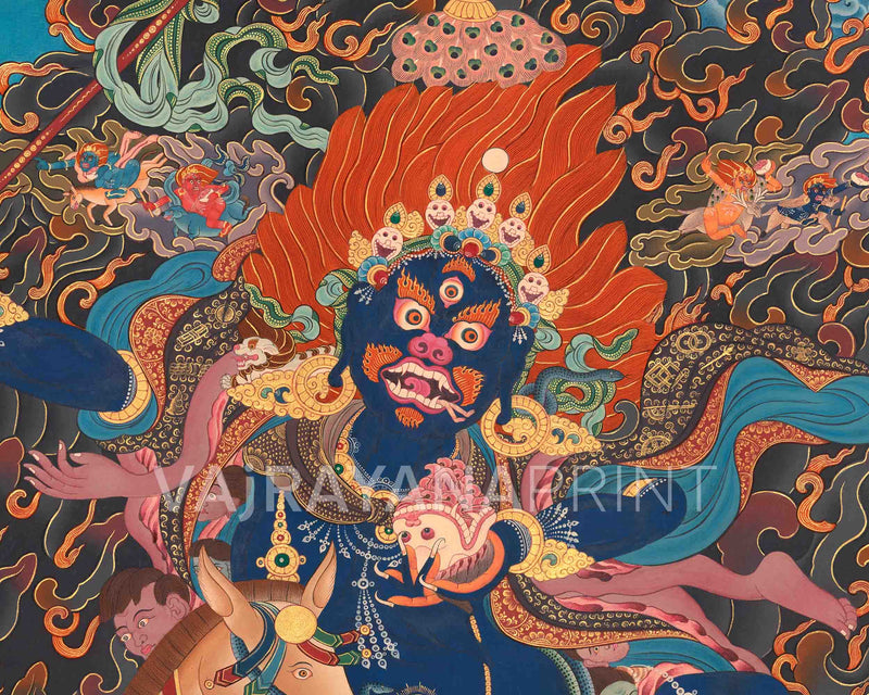 Palden Lhamo Thangka Print | Invoking the Power of the Goddess | Wall Decoration