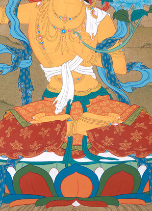 Manjushri Buddha | Handpainted Buddha Thangka Art