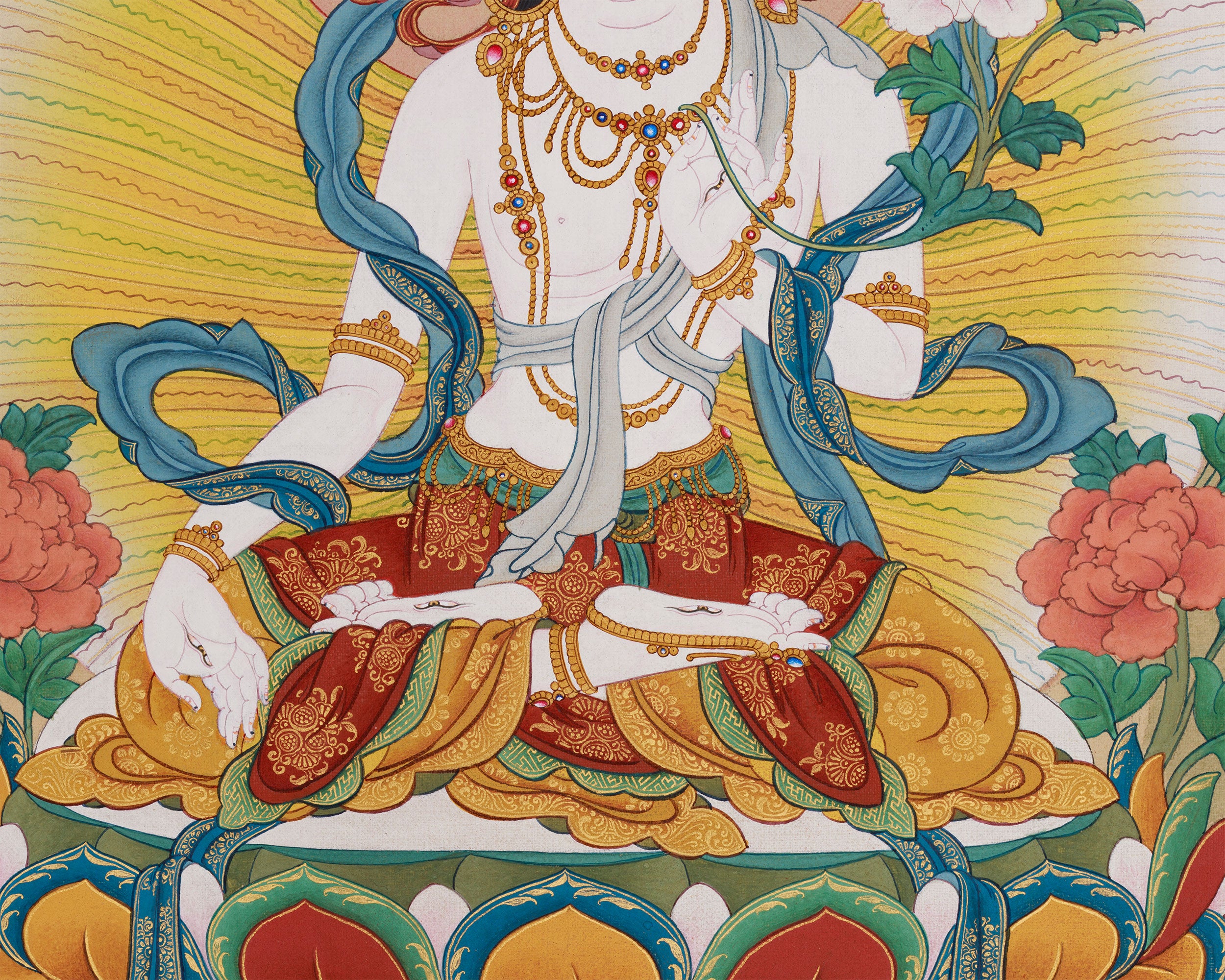 Divine Long Life Bodhisattvas | Tibetan Trinity of Healing, Protection, and Purification