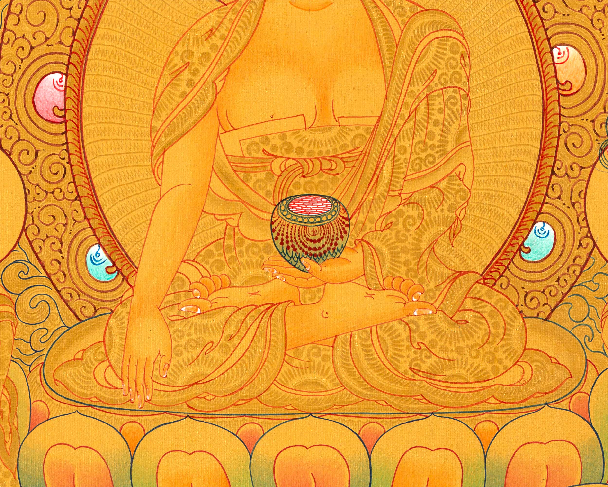 Full 24k Gold Style 35 Buddhas of Confession | Fine Quality | Buddhist Art