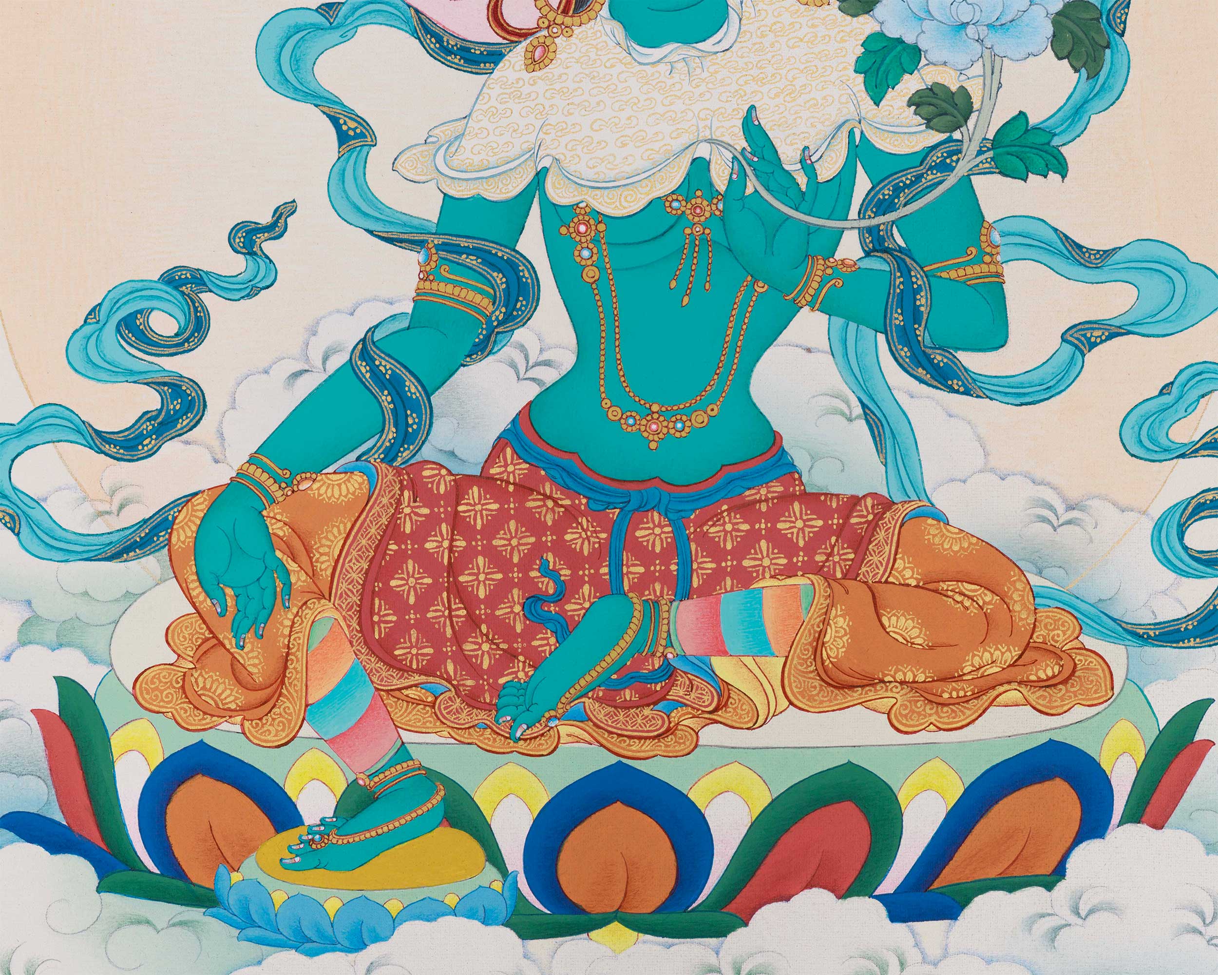 Buddhism Shyama Tara | A Rare Thangka of the Goddess of Protection and Compassion