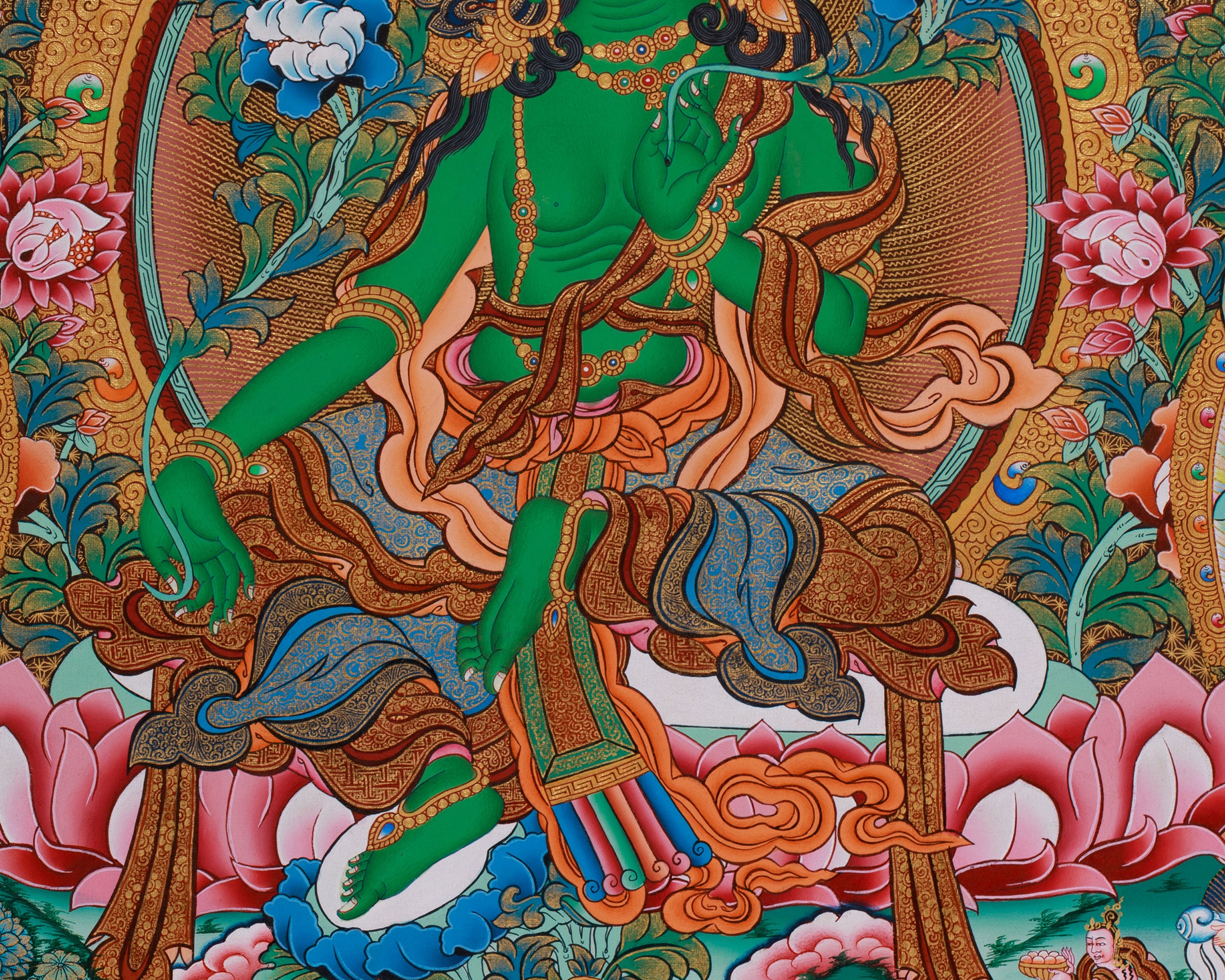 Turquoise Pure Land of Green Tara | Divine Realm of the Swift-Acting Bodhisattva of Compassion & Protection