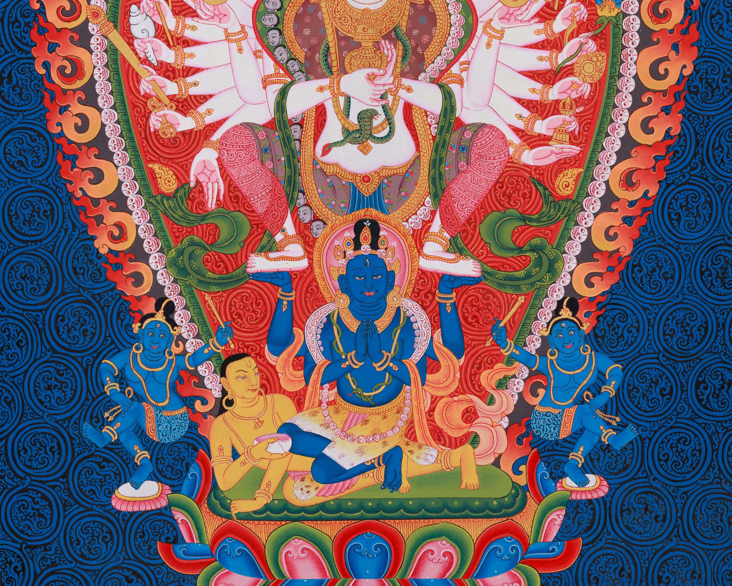 Goddess SiddhiLakshmi Canvas Print | Traditional Digital Print | Artwork for Financial Growth