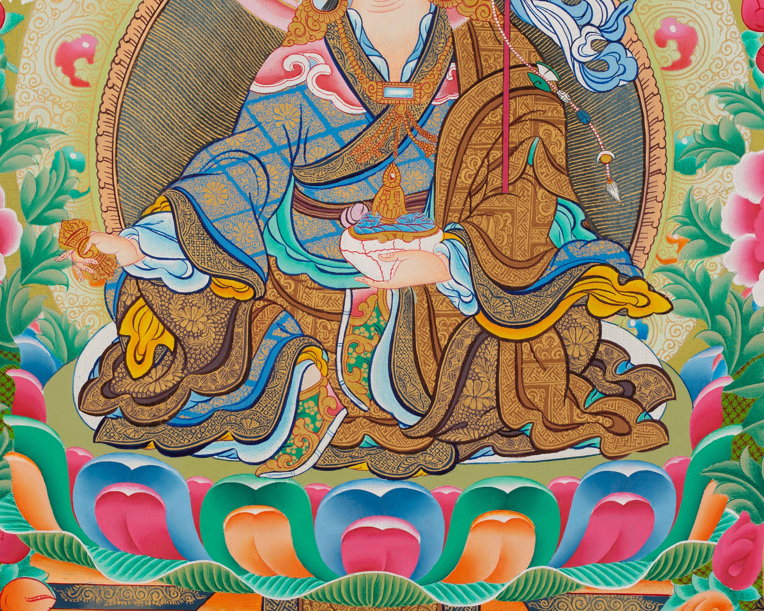 Guru Rinpoche Lineage Tree | Large Thangka Painting