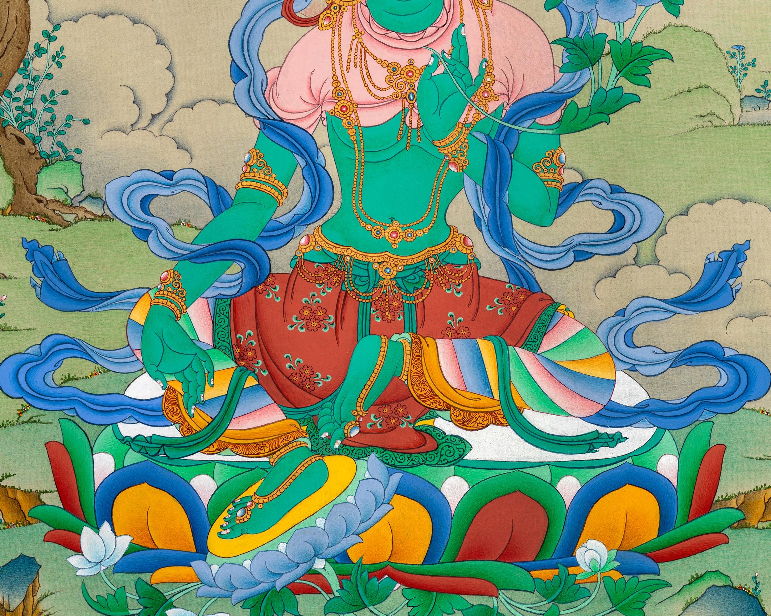 An exquisite Masterpiece: Radiant Green Tara