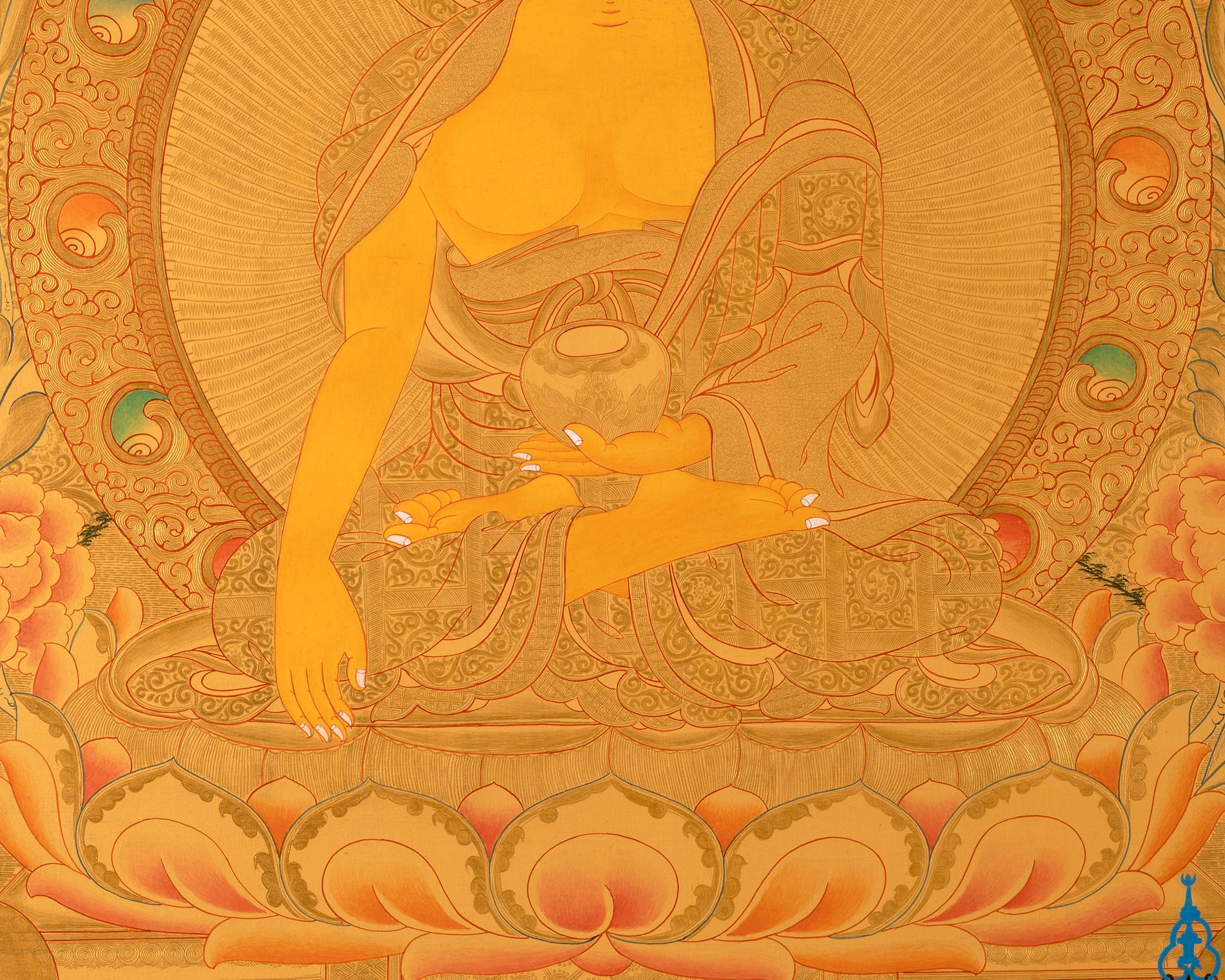 Tibetan Shakyamuni Buddha Thangka | Hand-Painted Buddhist Artwork
