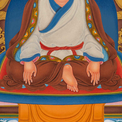Guru Marpa Thangka | Hand Painted Thangka Artwork of Kagyu Master