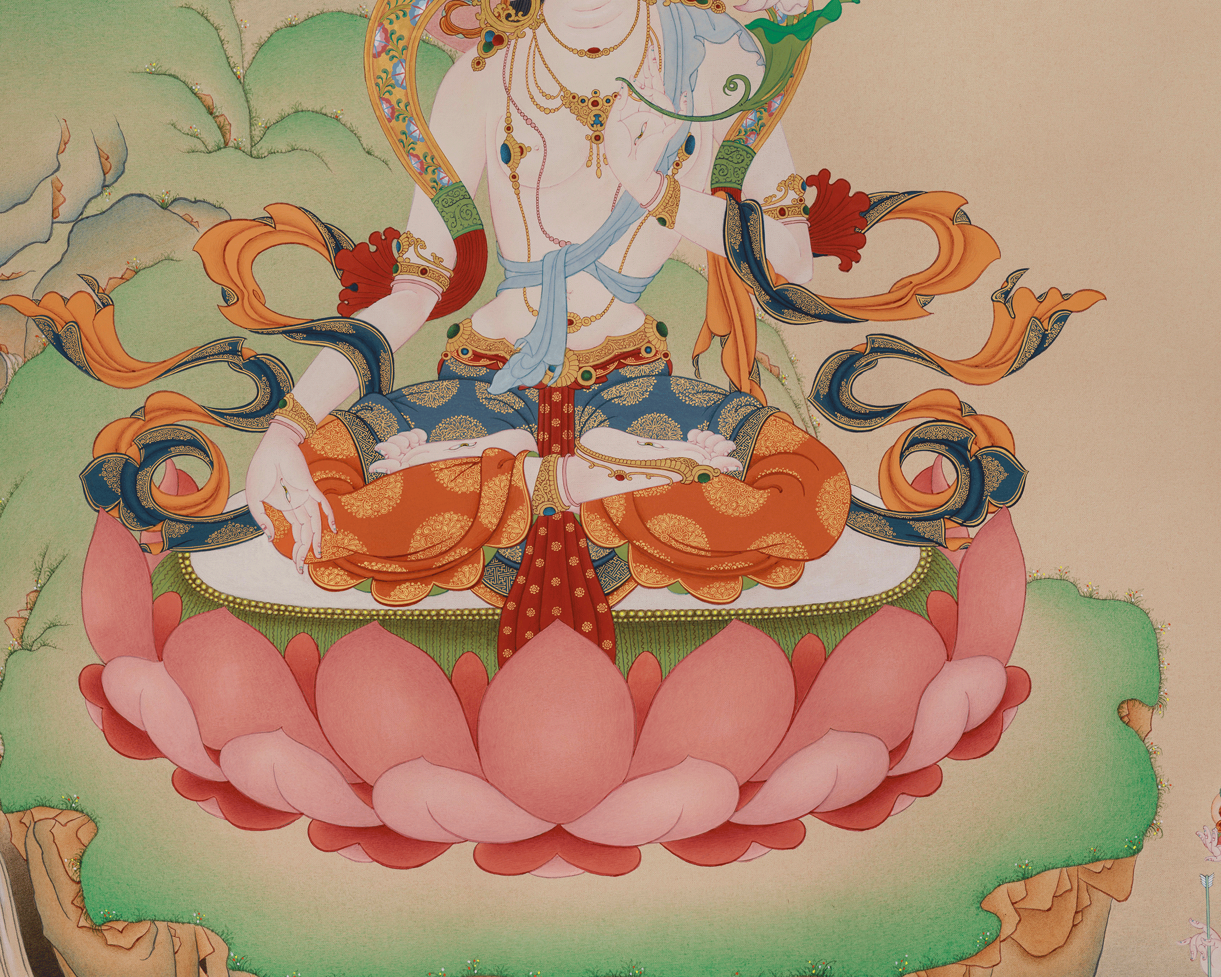 White Tara Healing Deity Thangka | Healing, Longevity and Compassion Art | Sita Tara