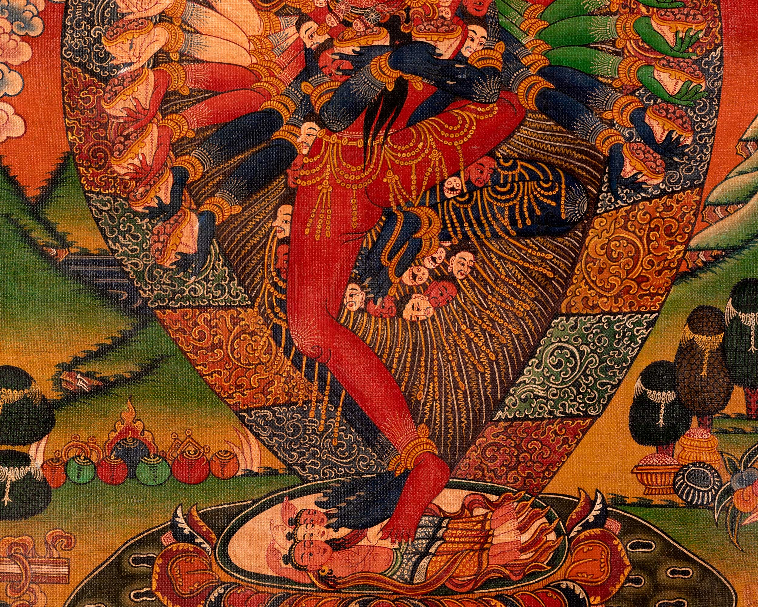 He-Vajra Thangka | Oil Varnished on Stretch Canvas