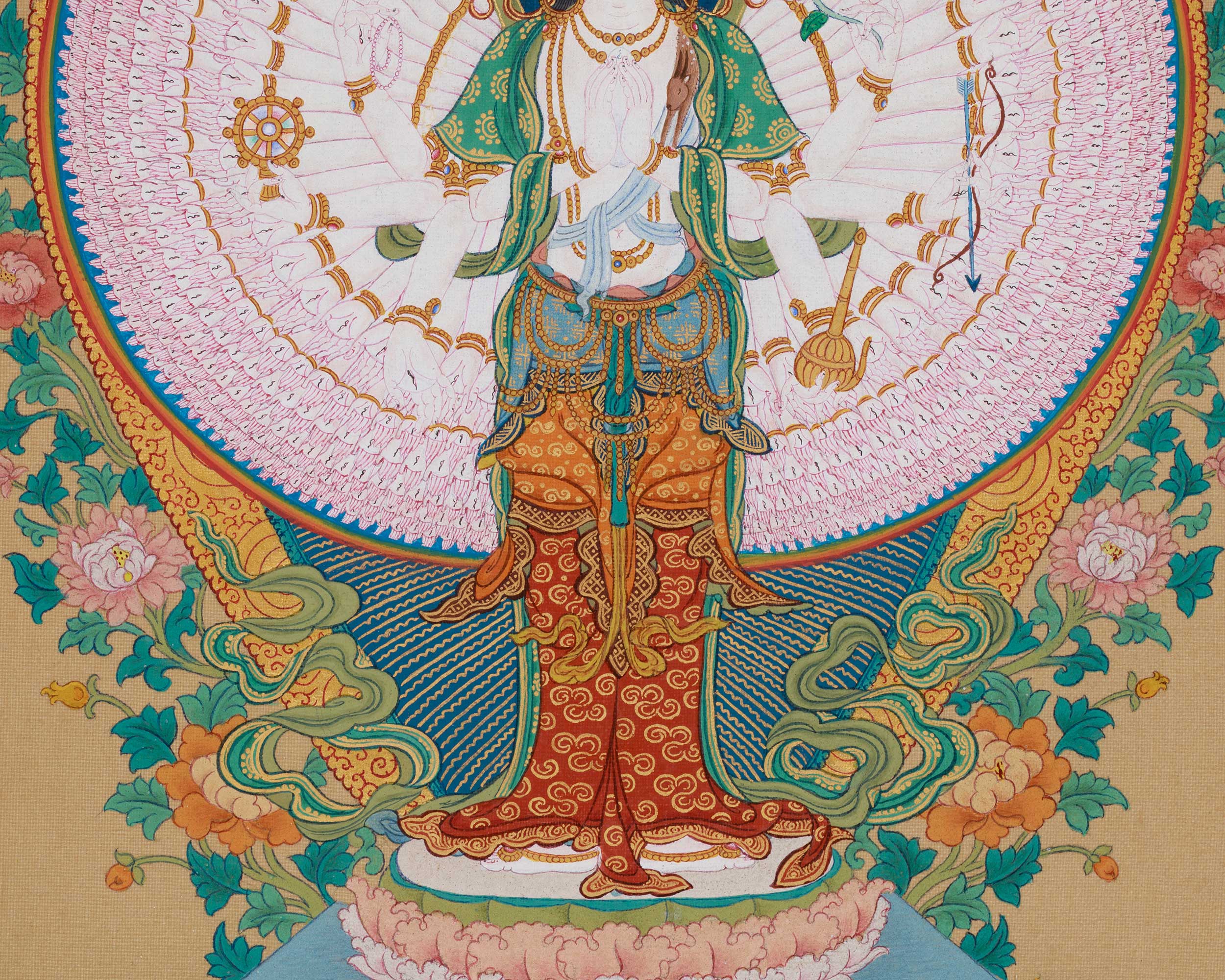 1000-Armed Avalokiteshvara Painting | A Divine Representation of Infinite Compassion and Protection