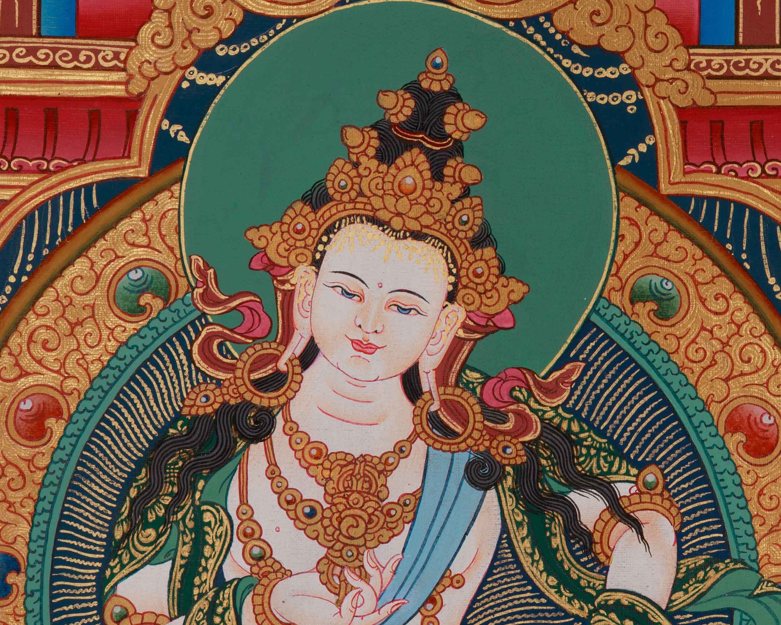 Traditional Vajrasattva Thangka | A Sacred Representation of Purification and Divine Power