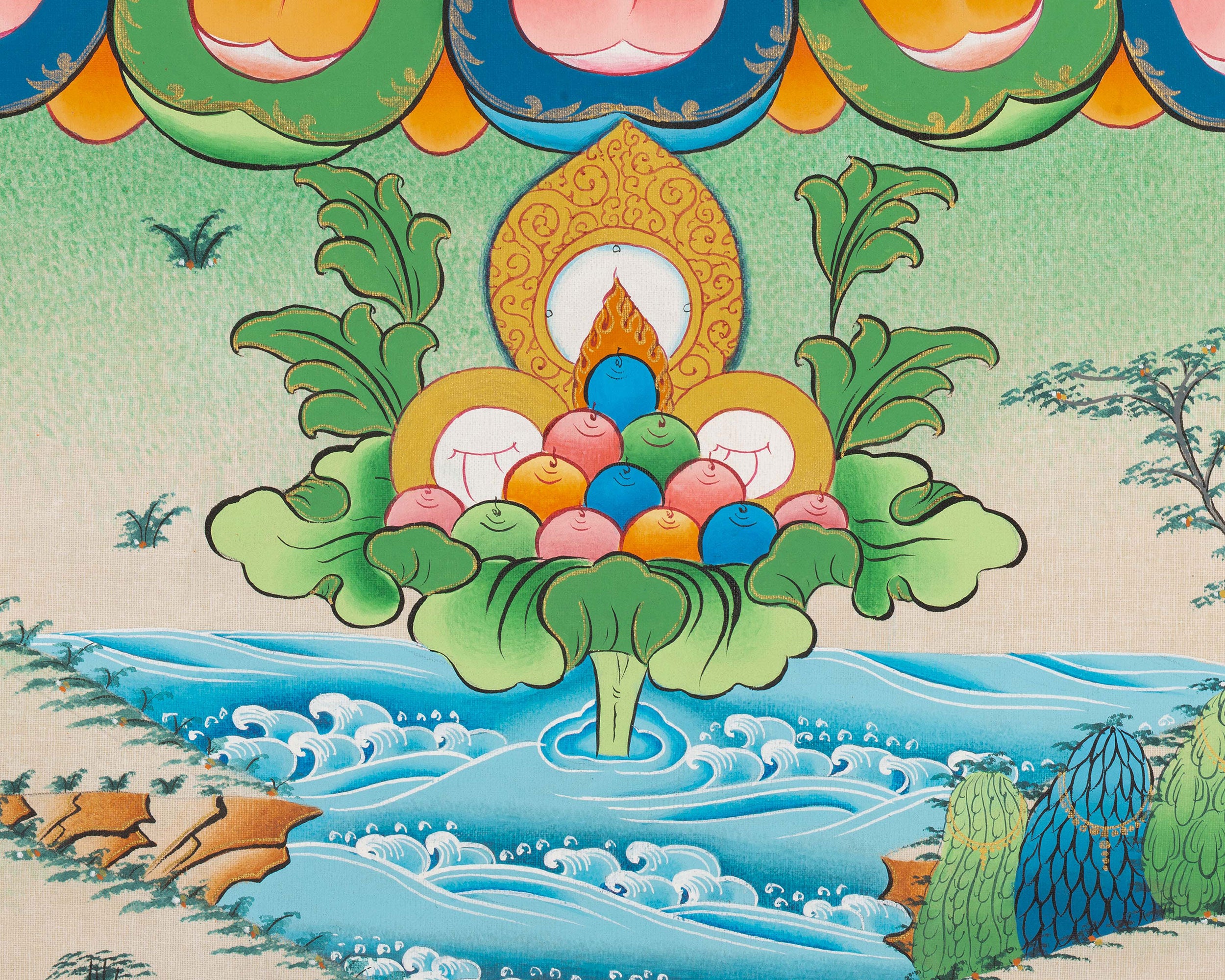 Traditional Chenrezig Thangka | Bodhisattva of Compassion and Protection