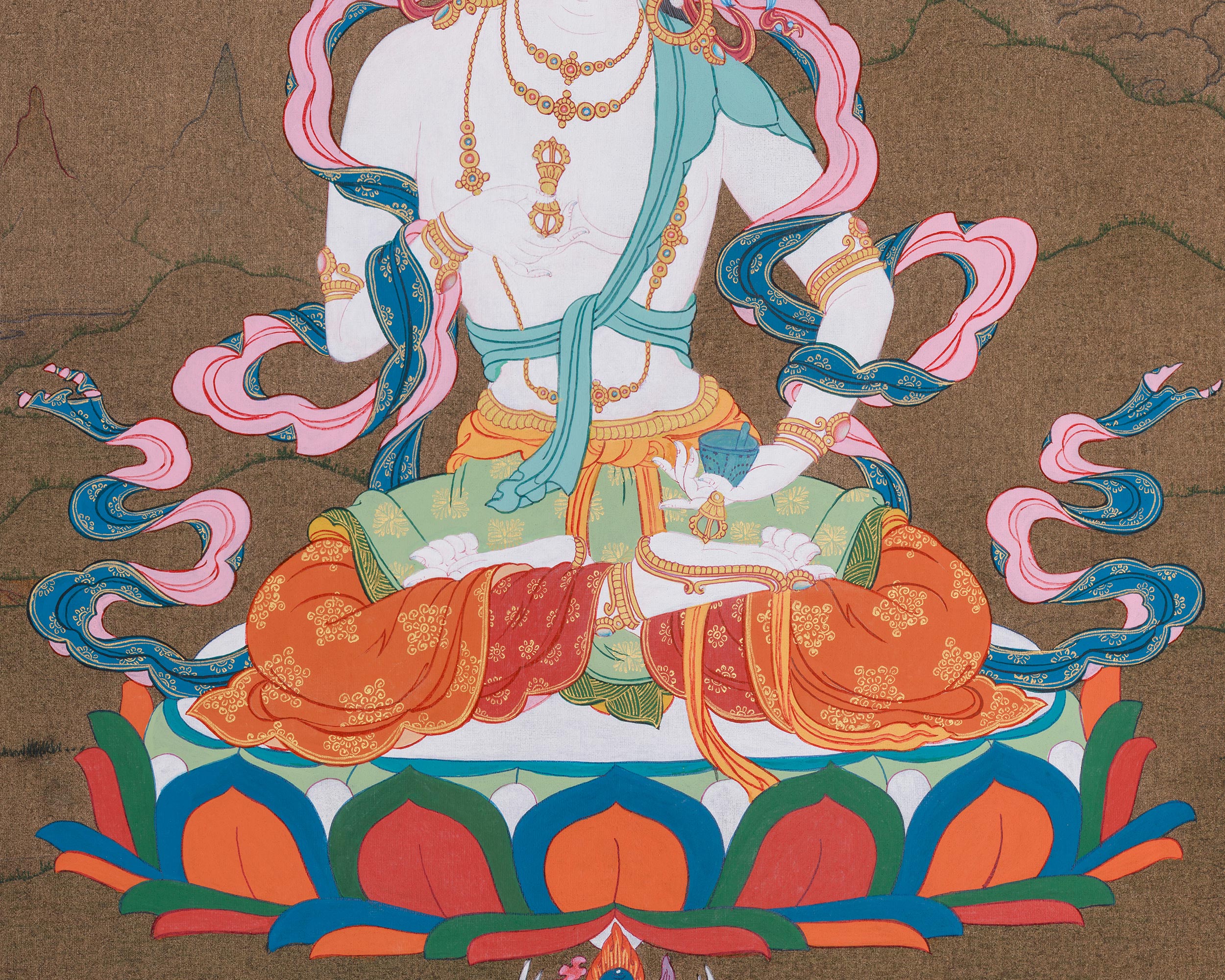 Tibetan Dorje Sempa Painting | Buddha of Purification | Cleansing of Negative Karma