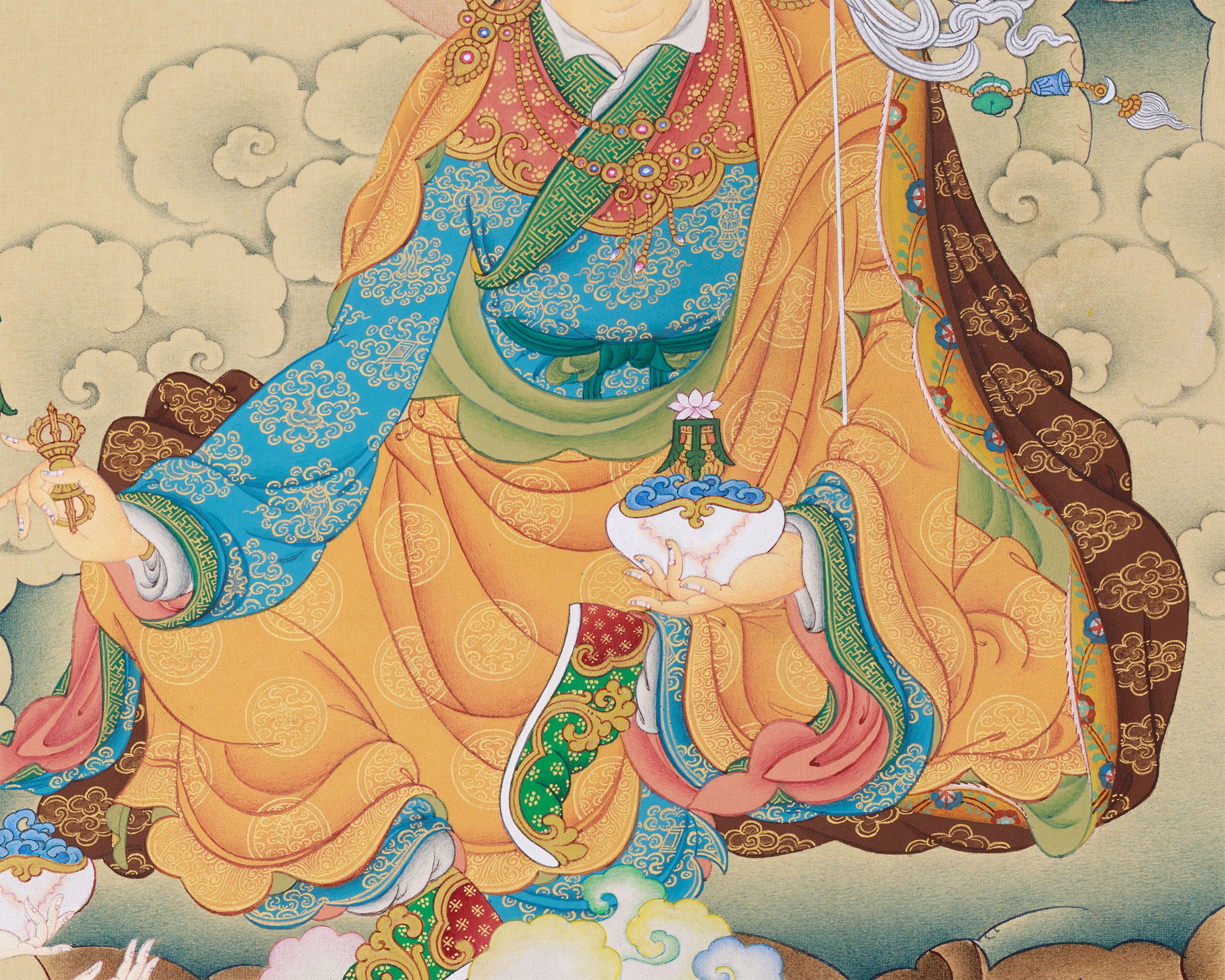 Guru Rinpoche with Mandarva and Yeshe Tsogyal | The Divine Union in Tibetan Buddhism