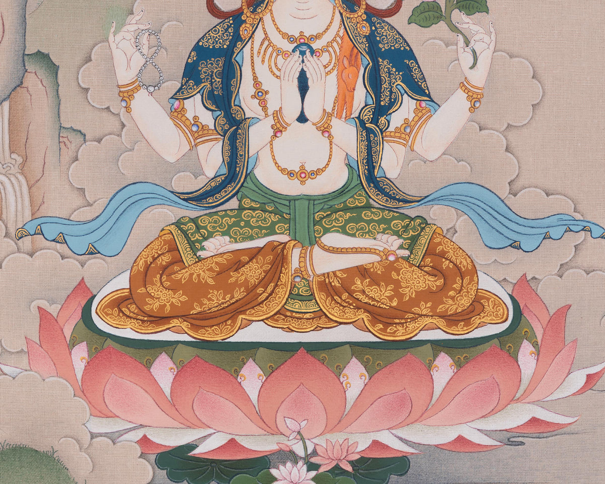 Chenrezig Tibetan Buddhist Art | Revered Bodhisattva Avalokiteshvara
