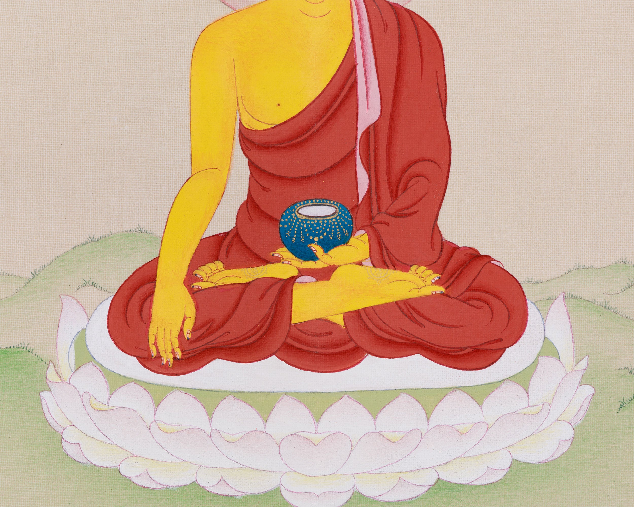 Tibetan Thangka of Shakyamuni Buddha | Enlightened One Who Taught the Path to Liberation