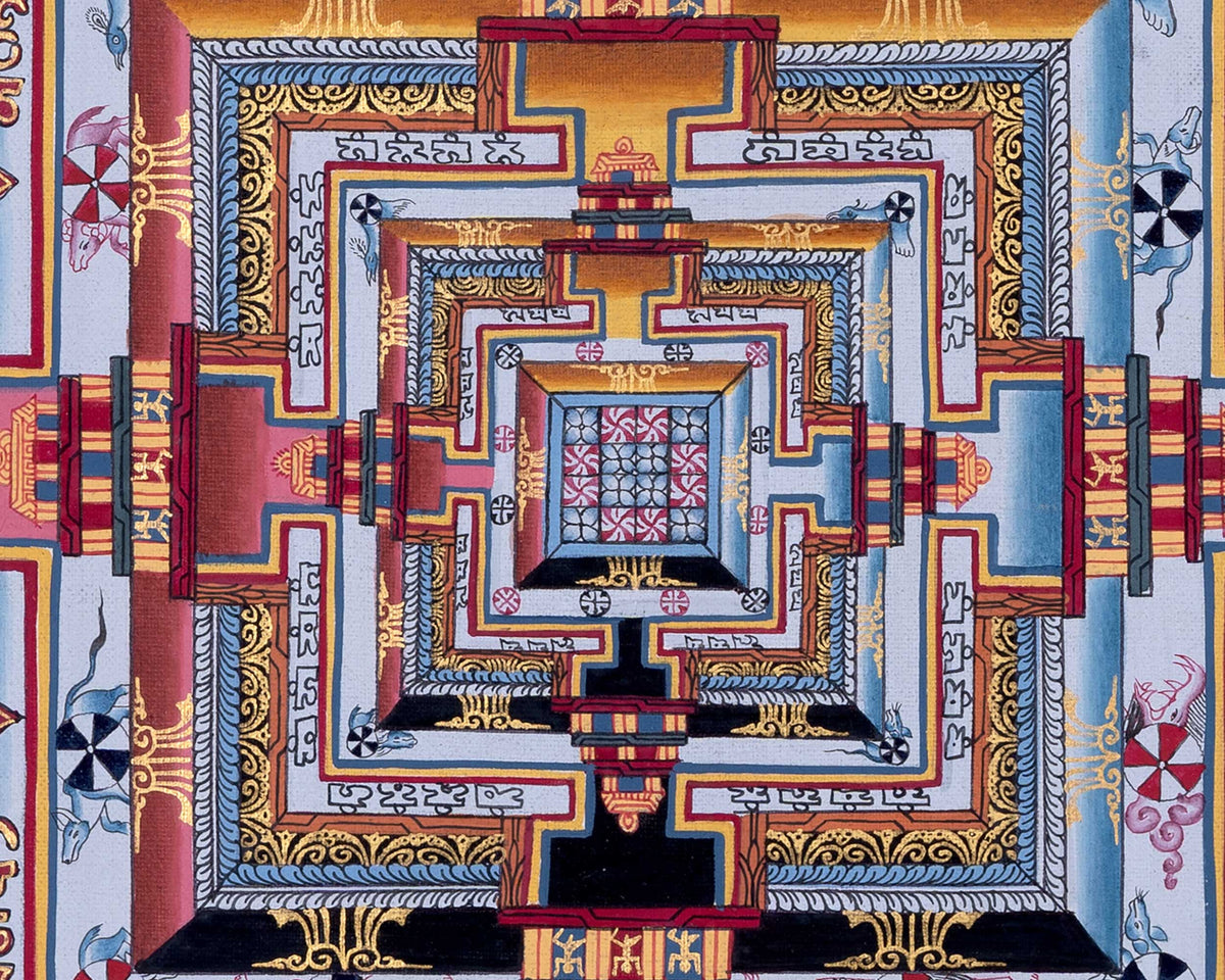 Kalachakra Mandala Thangka | Mindfulness Meditation Object | Wall Decors