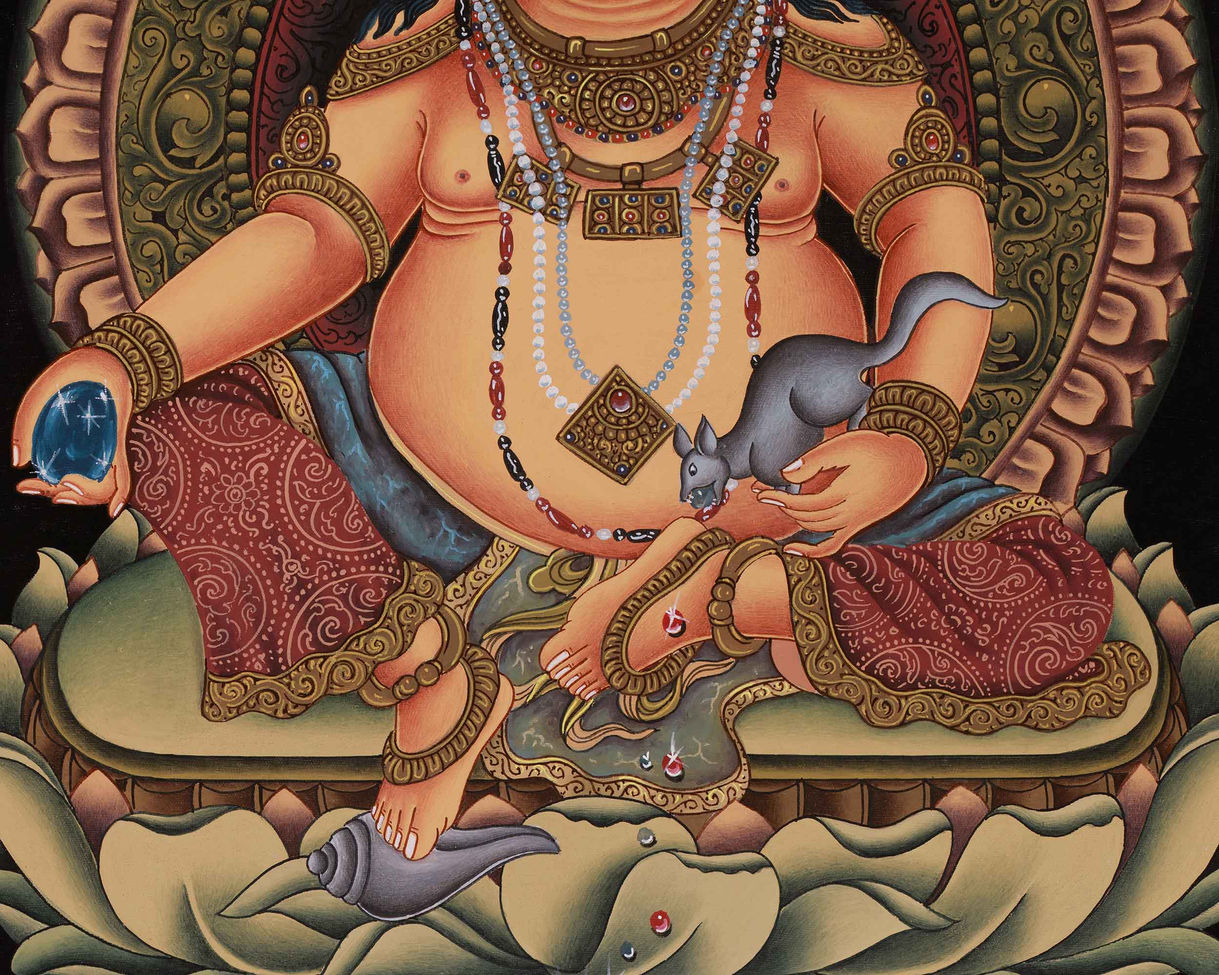 Tibetan Yellow Jambhala | Symbol of Wealth and Abundance