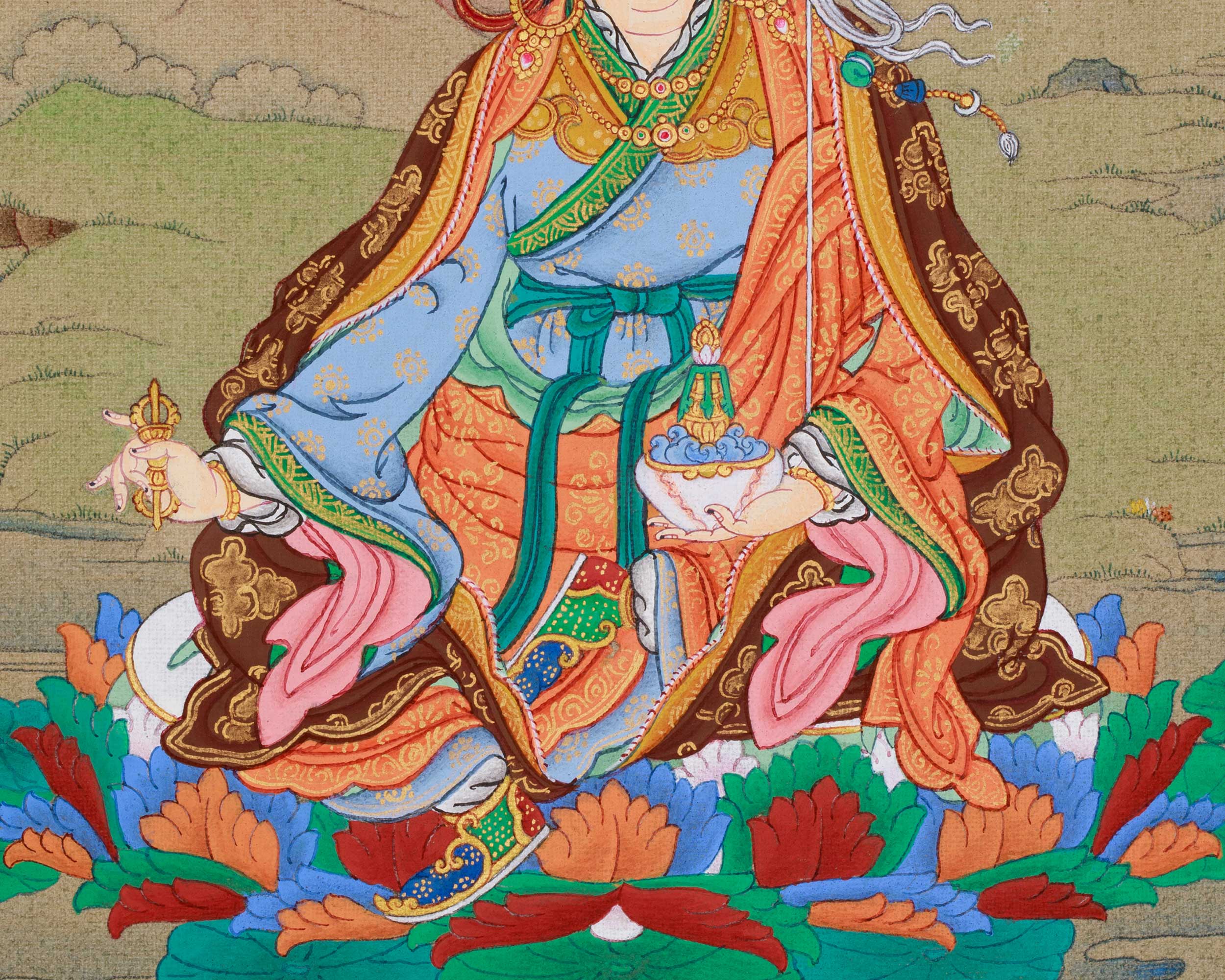 Thangka of Padmasambhava, Second Buddha | The Lotus-Born Master