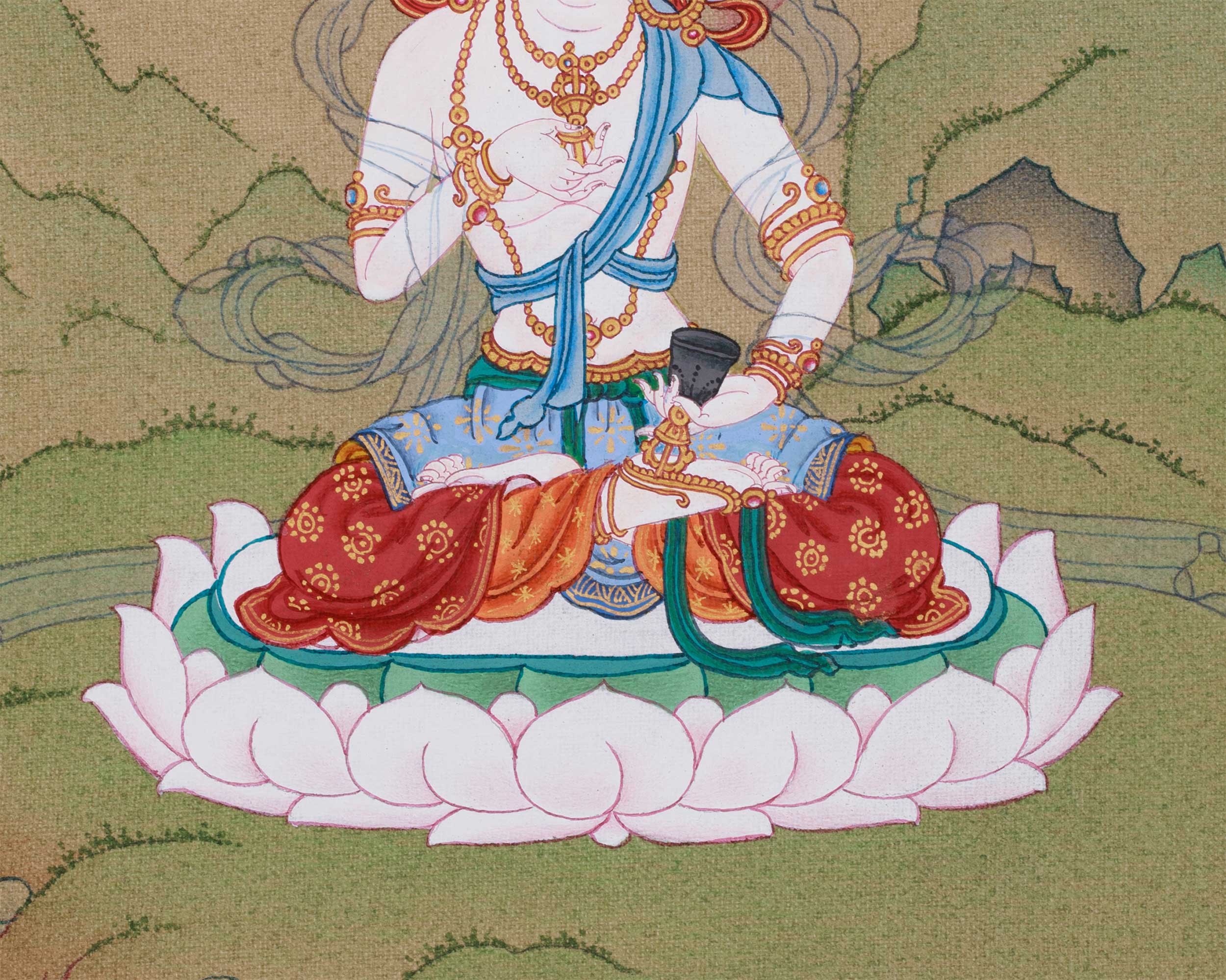 Buddha of Purification Vajrasattva Thangka | A Peaceful Deity