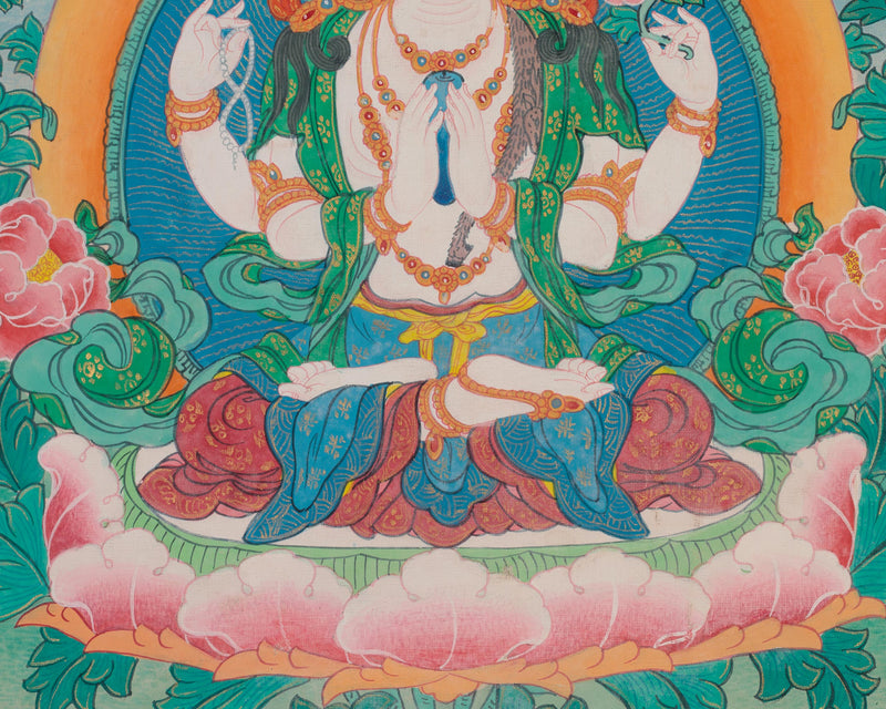 Chenrezig Bodhisattva of Great Compassion | 4 Armed Avalokiteshvara