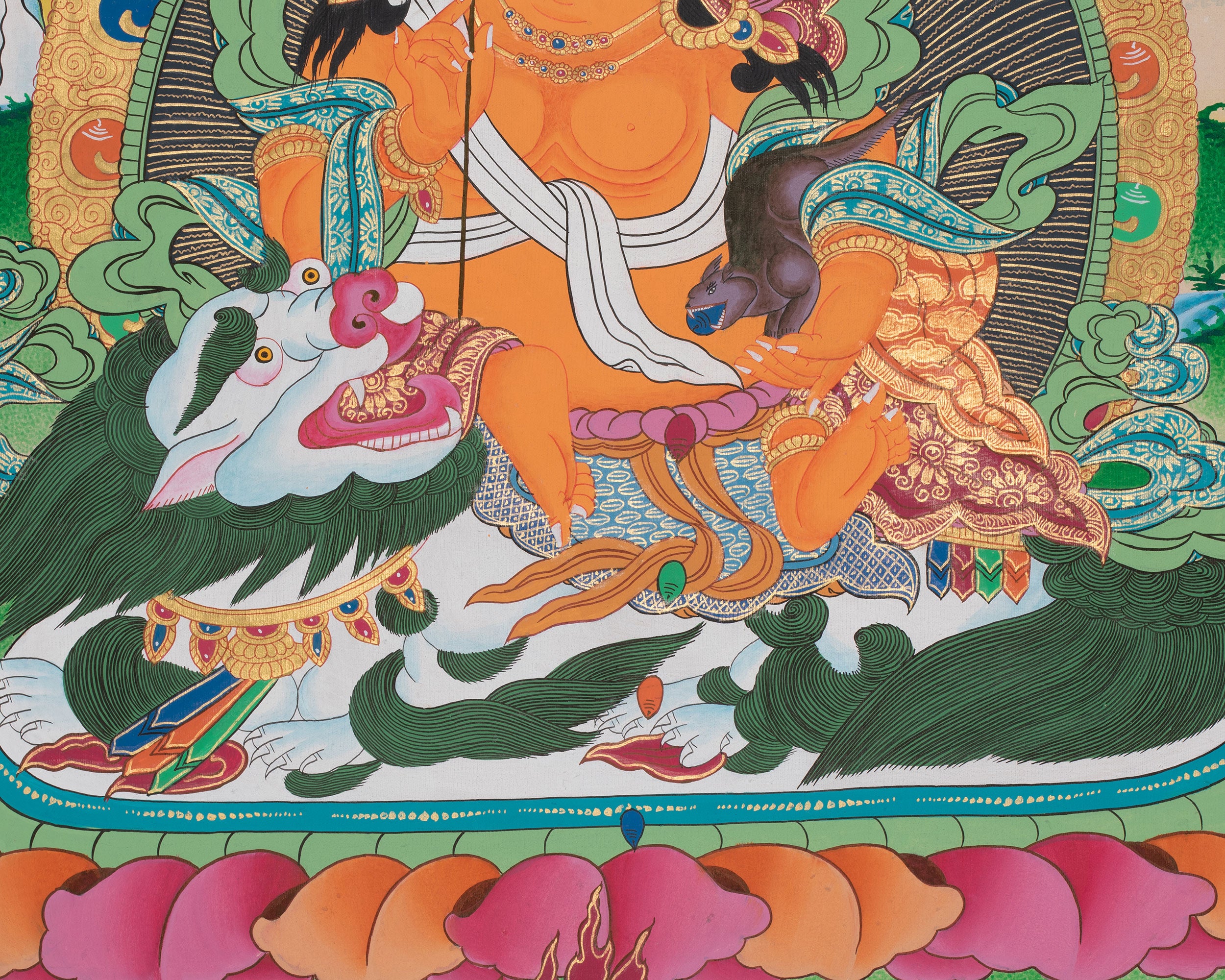 Original Hand-Painted Namtose Thangka Painting | Buddhist Religious Art