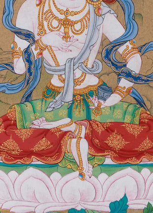 Purification Buddha, Vajrasattva Thangka (first Payment) (1/4 payment of the total Amount)