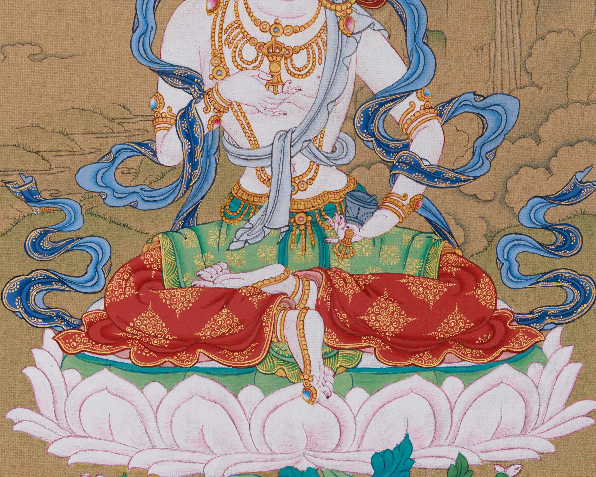 Purification Buddha, Vajrasattva Thangka (first Payment) (1/4 payment of the total Amount)