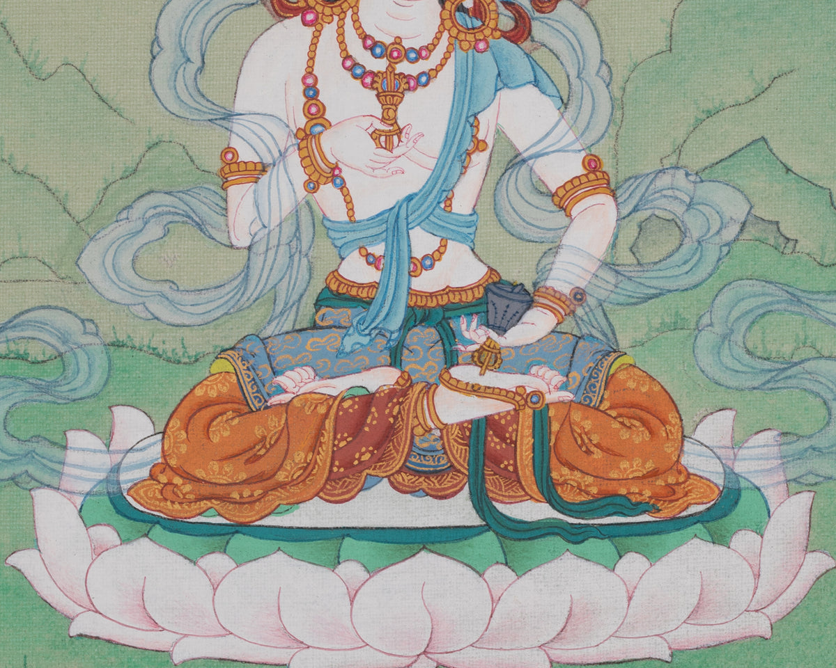 Vajrasattva Traditional Thangka | Sacred Symbol of Purification and Enlightened Wisdom