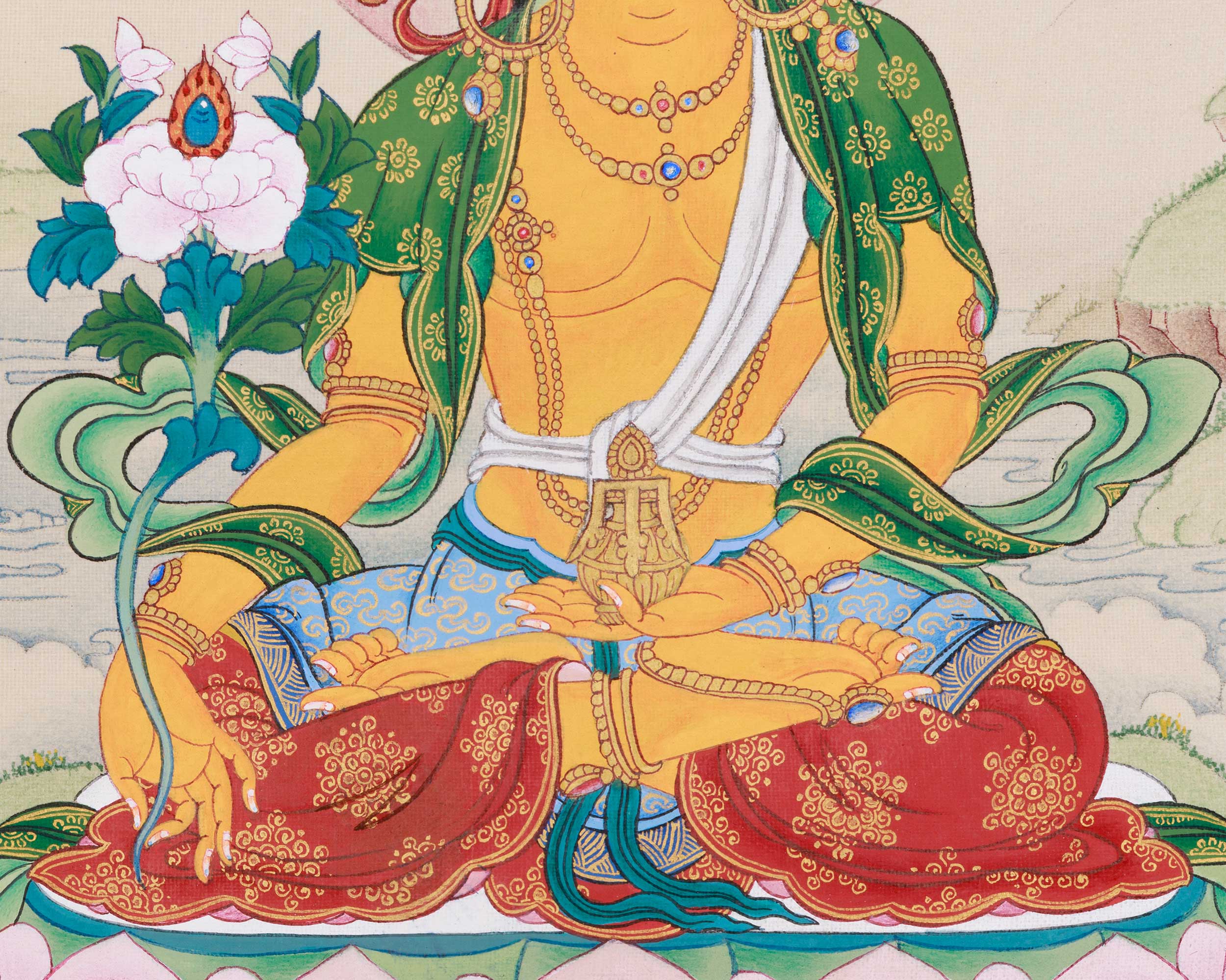 Kshitigarbha Artwork | The Bodhisattva of Compassion and Protector of Souls