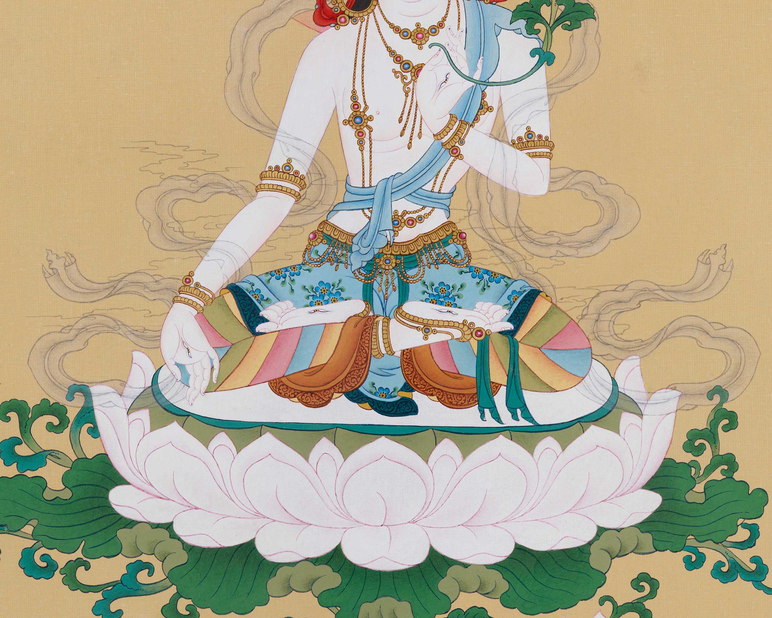 Divine Thangka of Sita Tara | A Sacred Symbol of Compassion, Healing, and Long Life