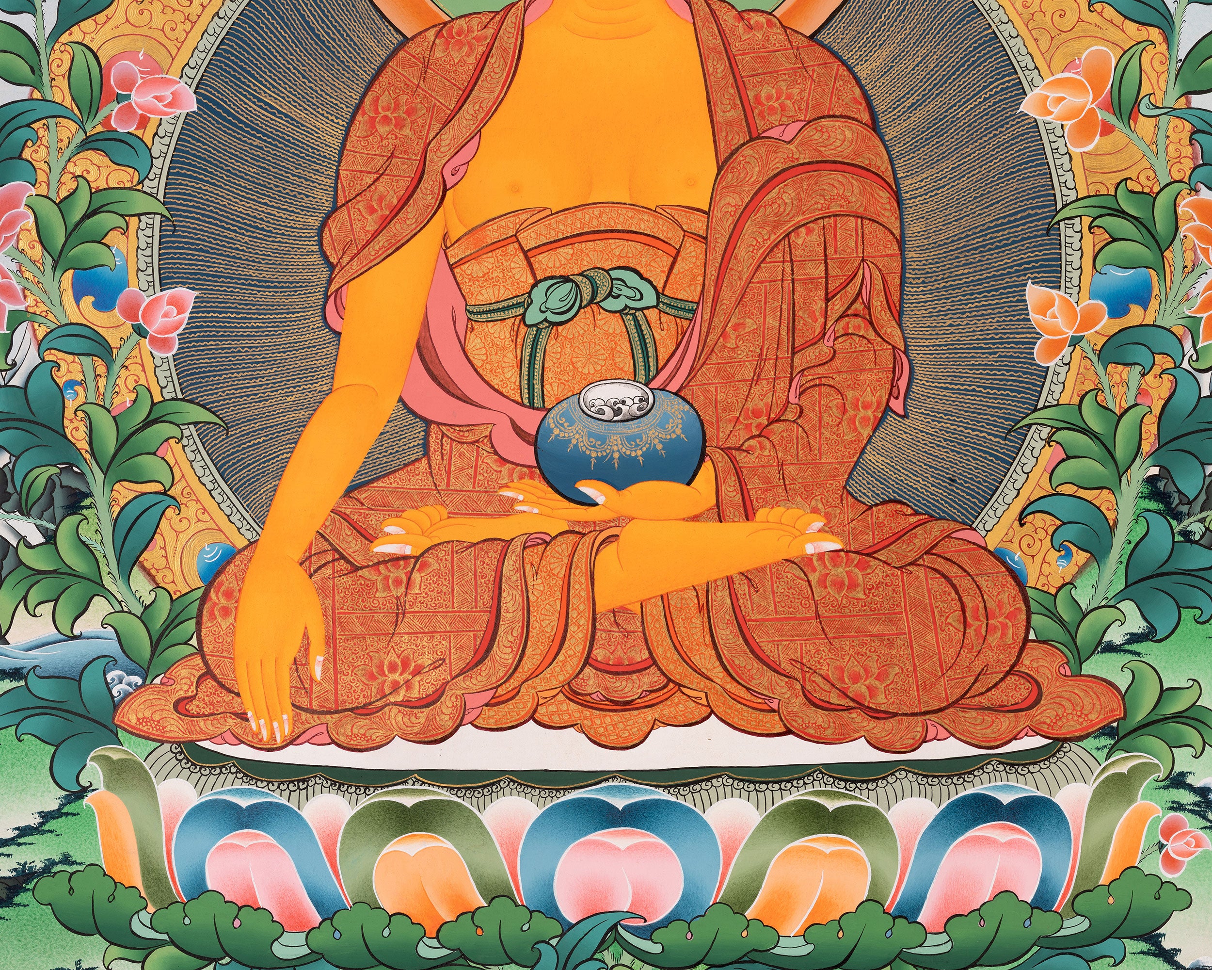 Divine Deity Shakyamuni Buddha Thangka | Ultimate Representation of Enlightenment