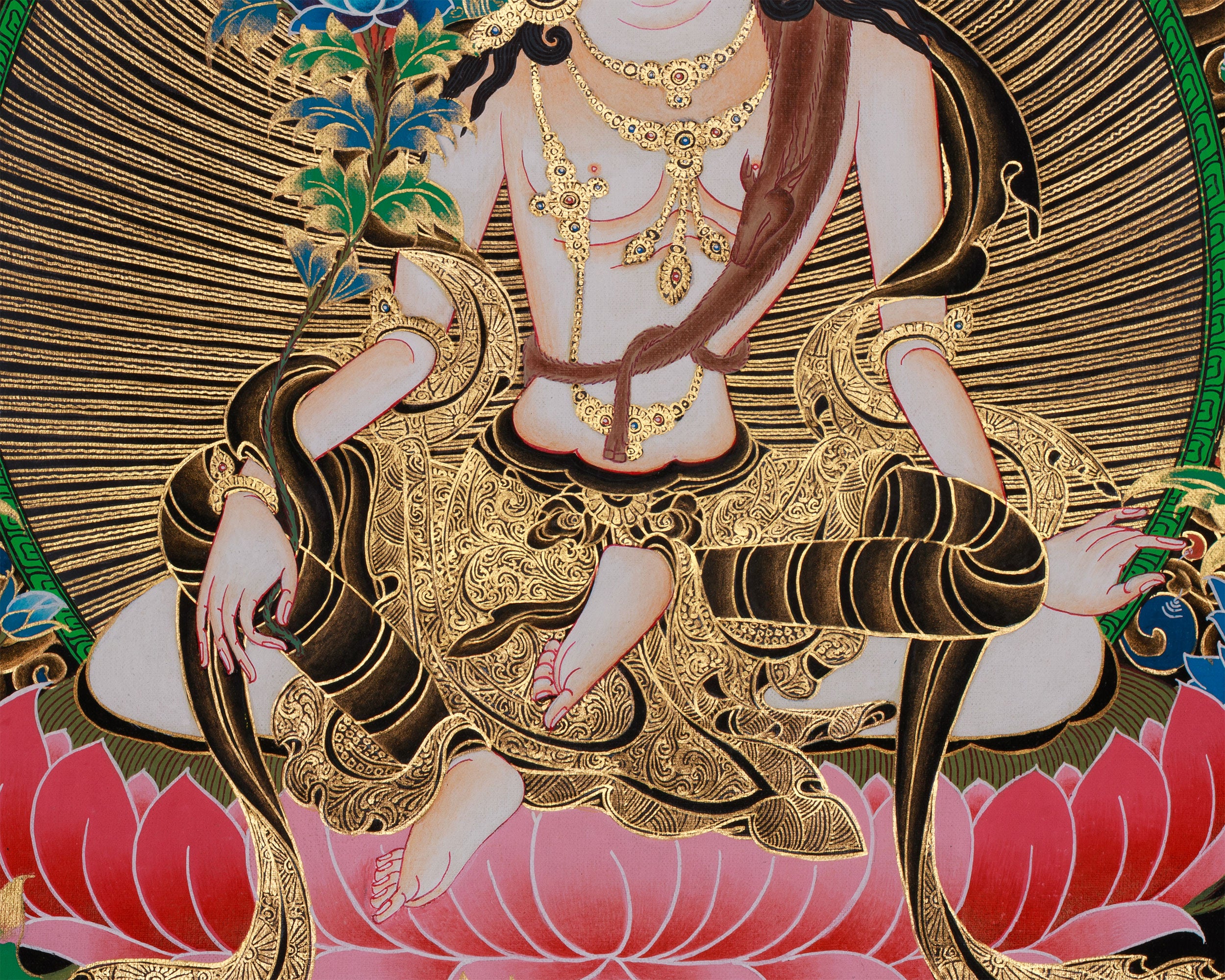 Two Armed Chenrezig Thangka | Embodiment of Infinite Compassion