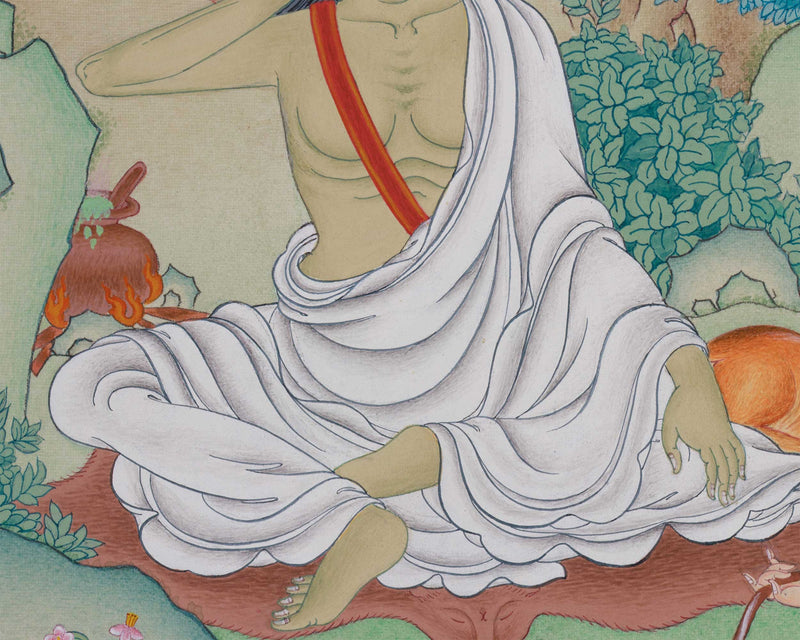 The Great Yogi Milarepa Thangka