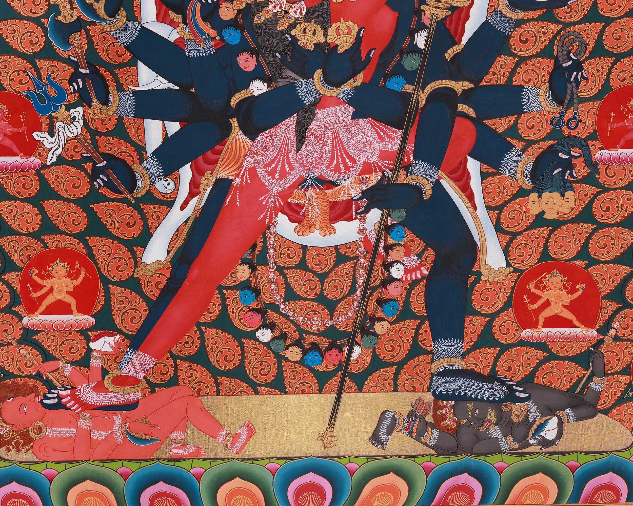 12-Armed Chakrasamvara Thangka | Yidam Deity of Enlightened Union and Transformative Energy