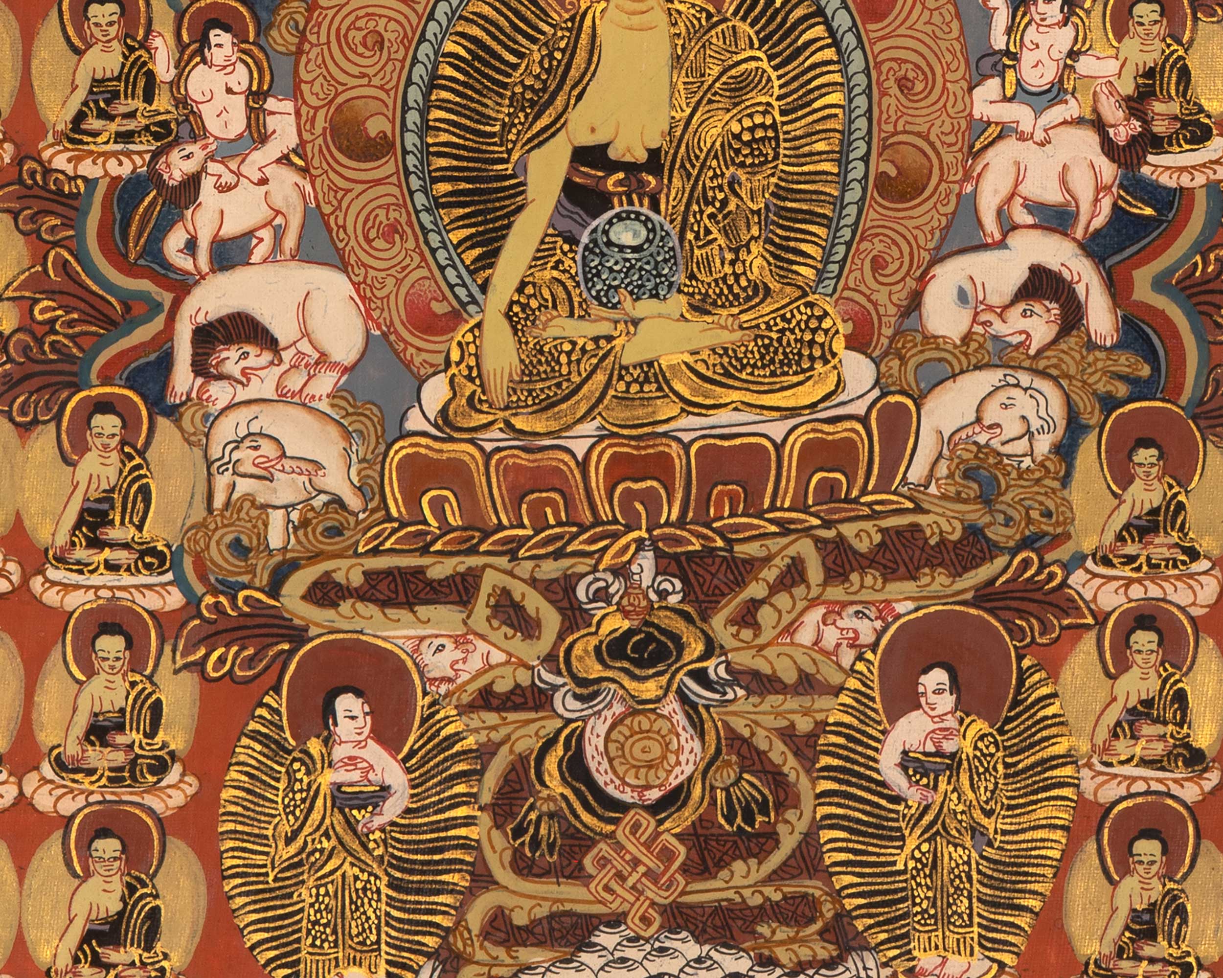Handmade Buddha Shakyamuni | Thangka Painting Nepal | Wall Hanging Art