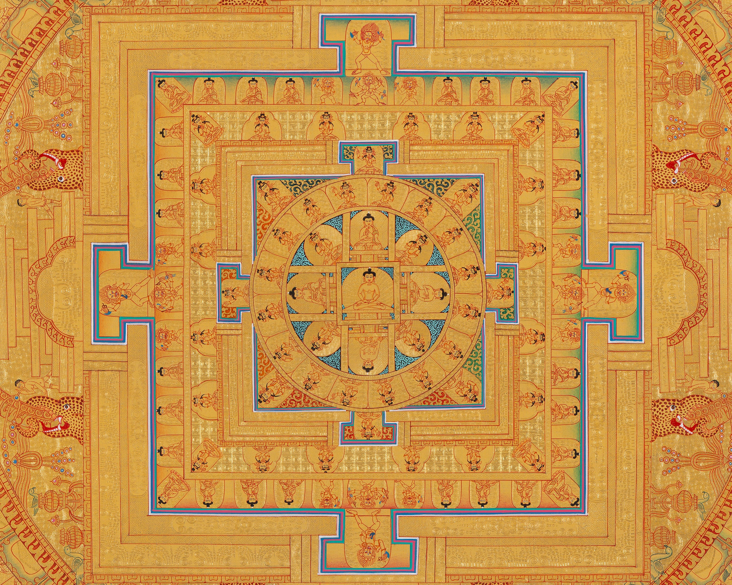 Authentic Tibetan Buddha Mandala Art | Traditional Mandala Painting