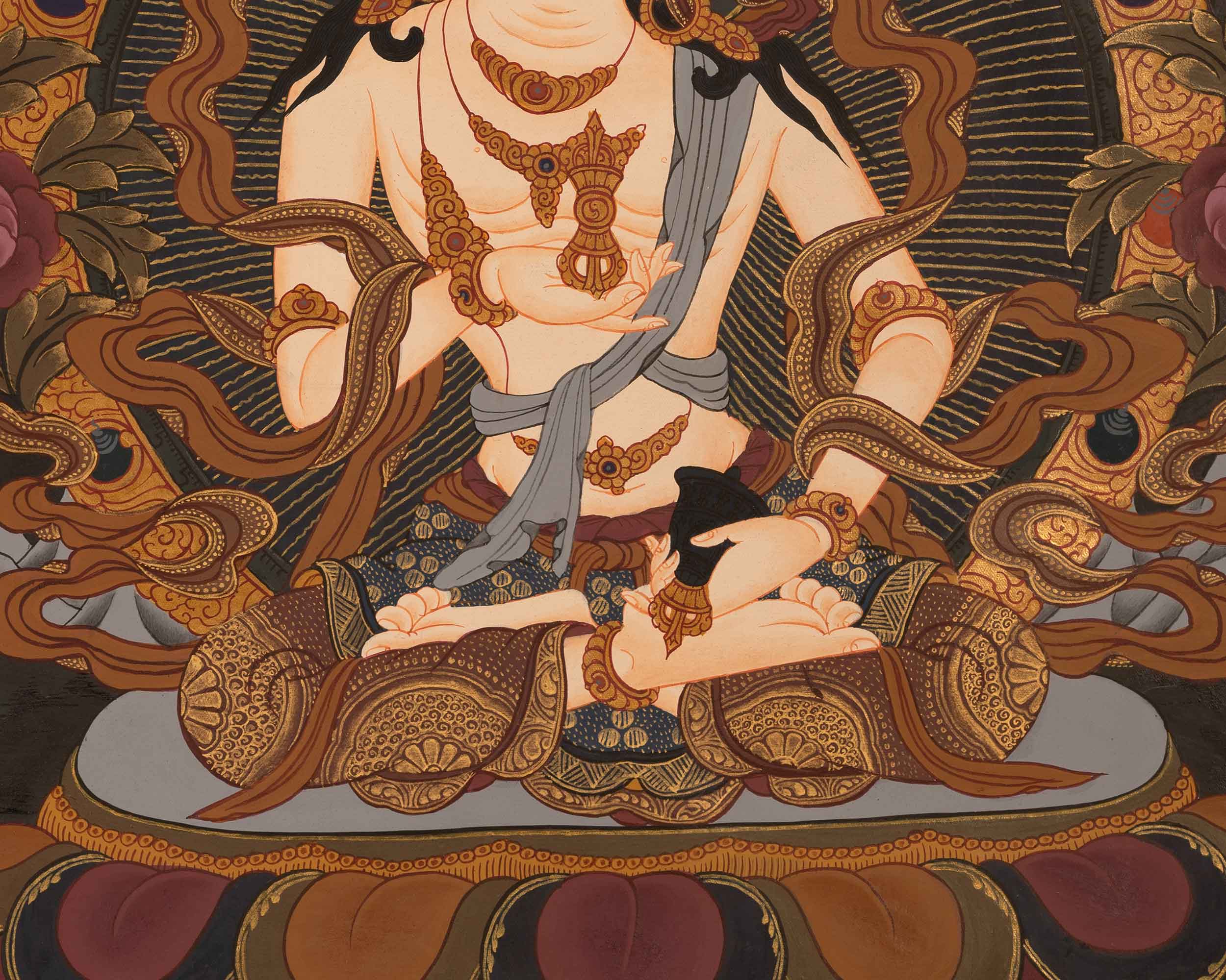Handmade Vajrasattva Artwork | Symbolizing the Indestructible Power and Wisdom