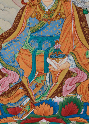 Himalayan Art of Guru Rinpoche | Compact Tibetan Thangka